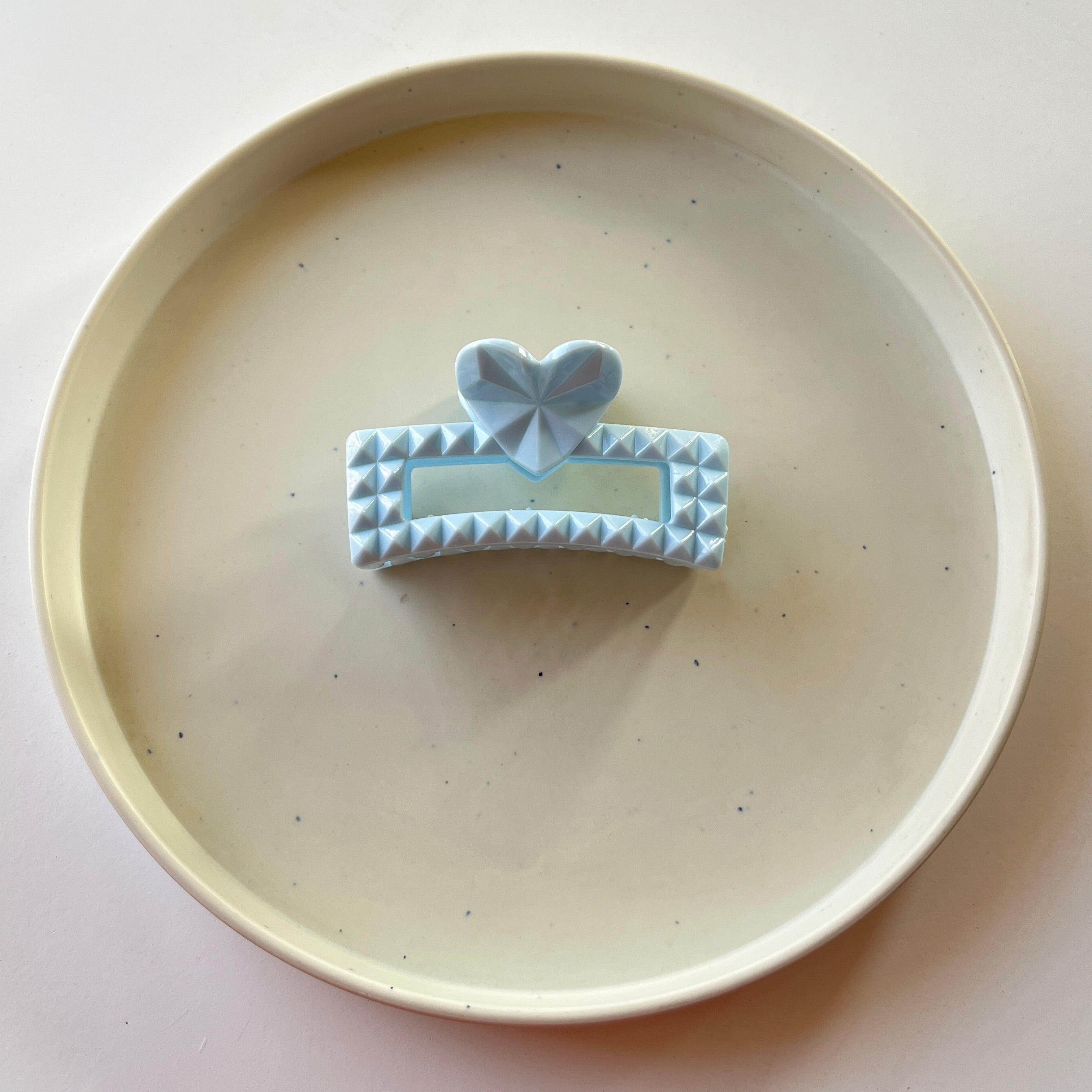 Studded Heart Frame Hair Claw