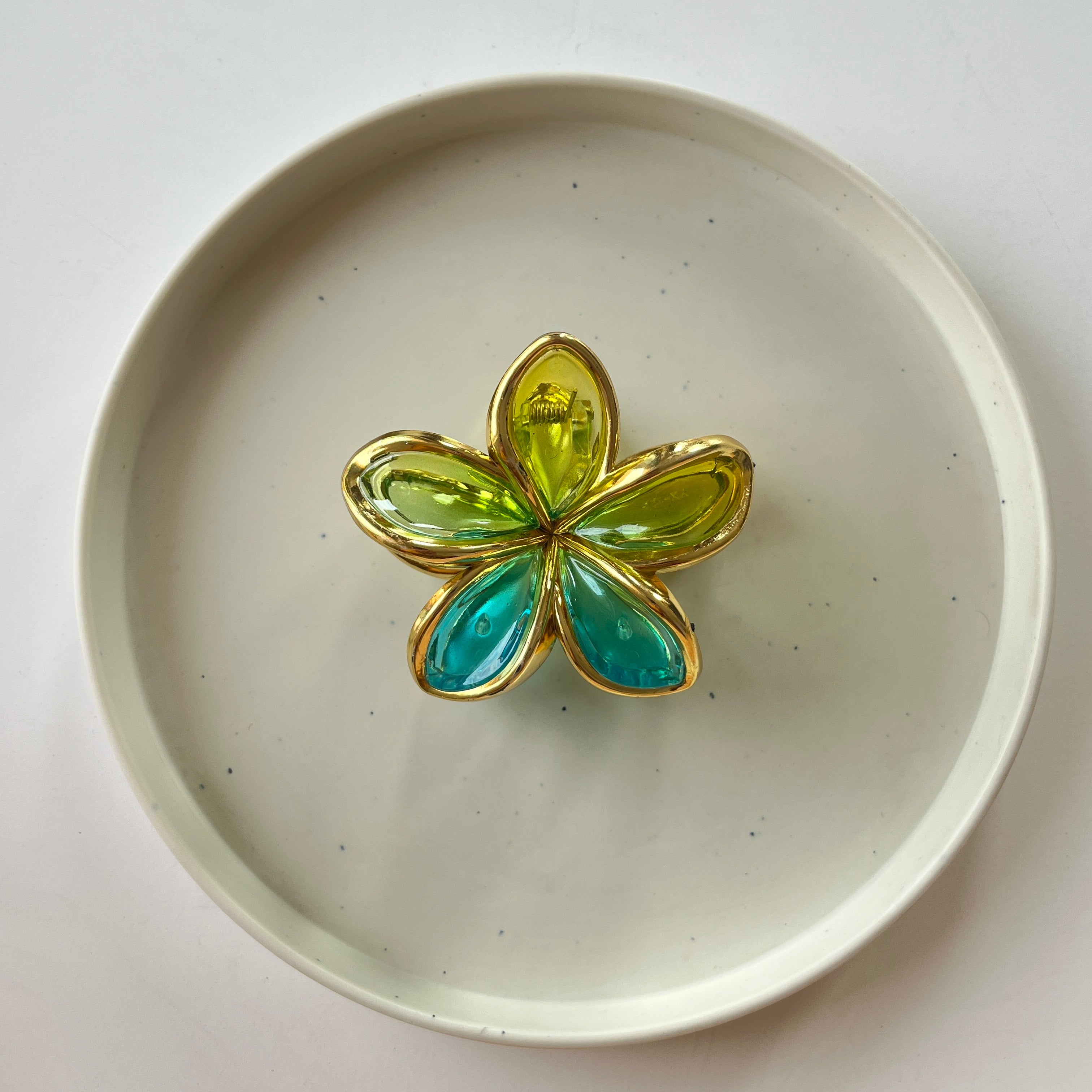 Gold Rim Petal Hair Claw