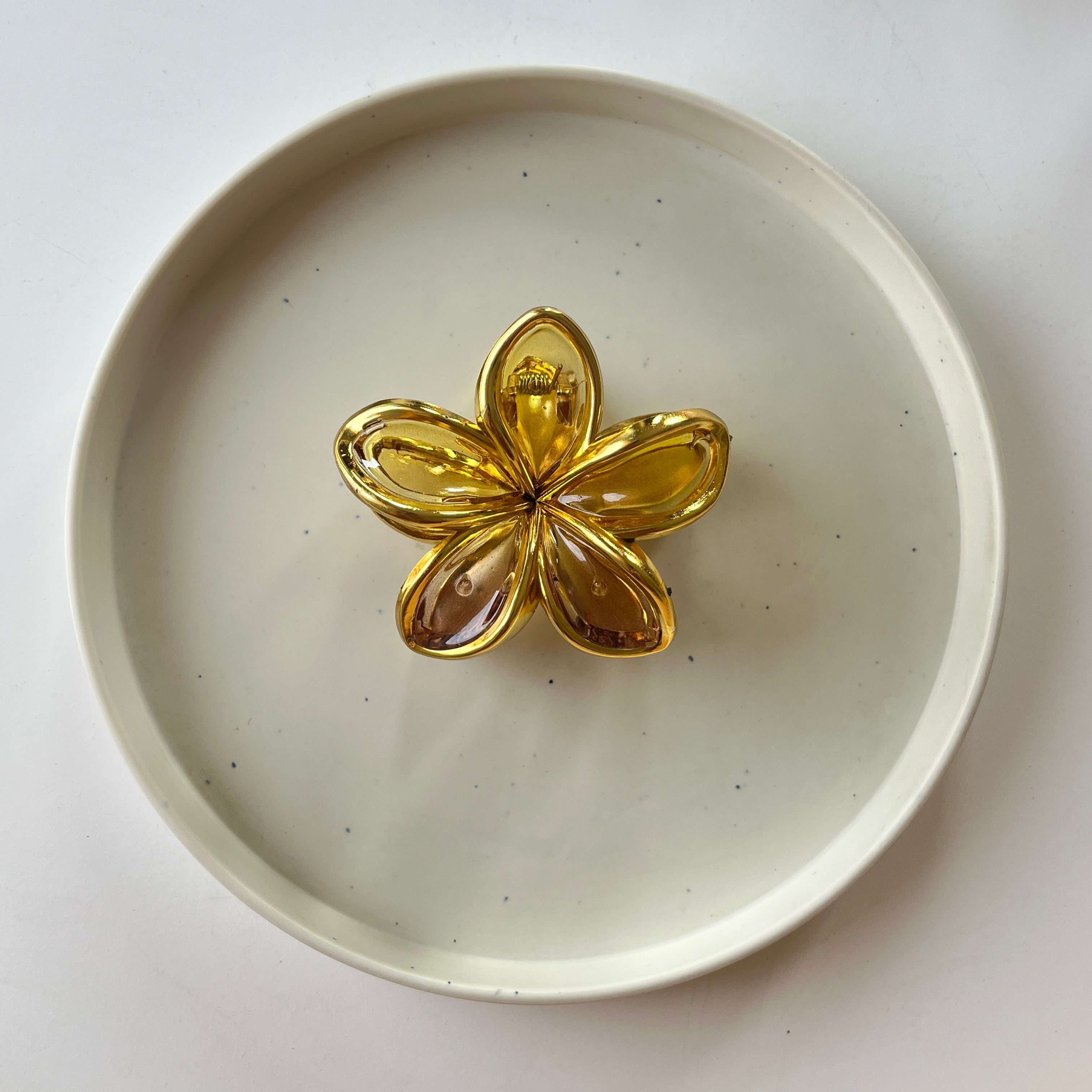 Gold Rim Petal Hair Claw