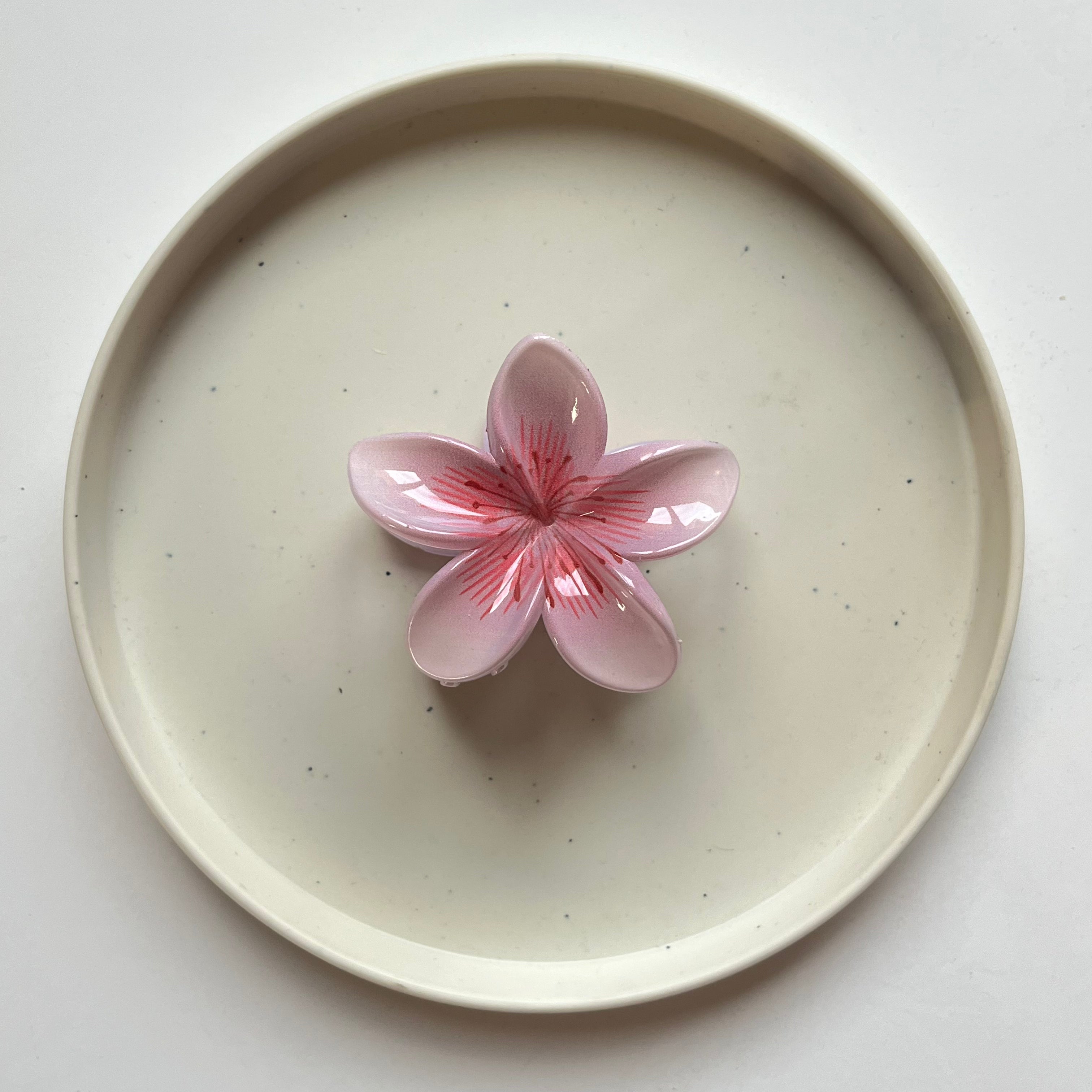 Glossy Petal Bloom Hair Claw