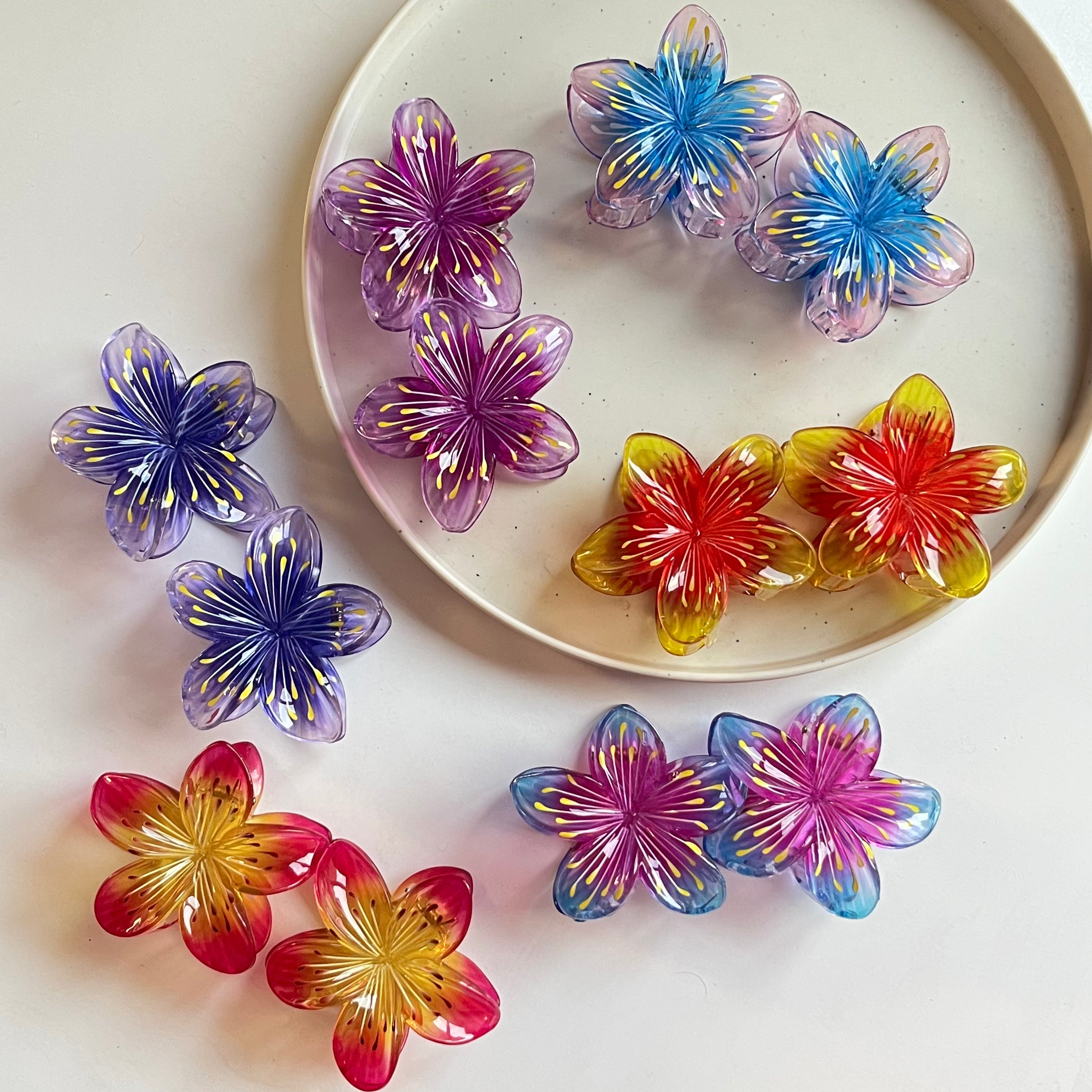 Radiant Petal Bloom Hair Claw Set of 12 Pcs