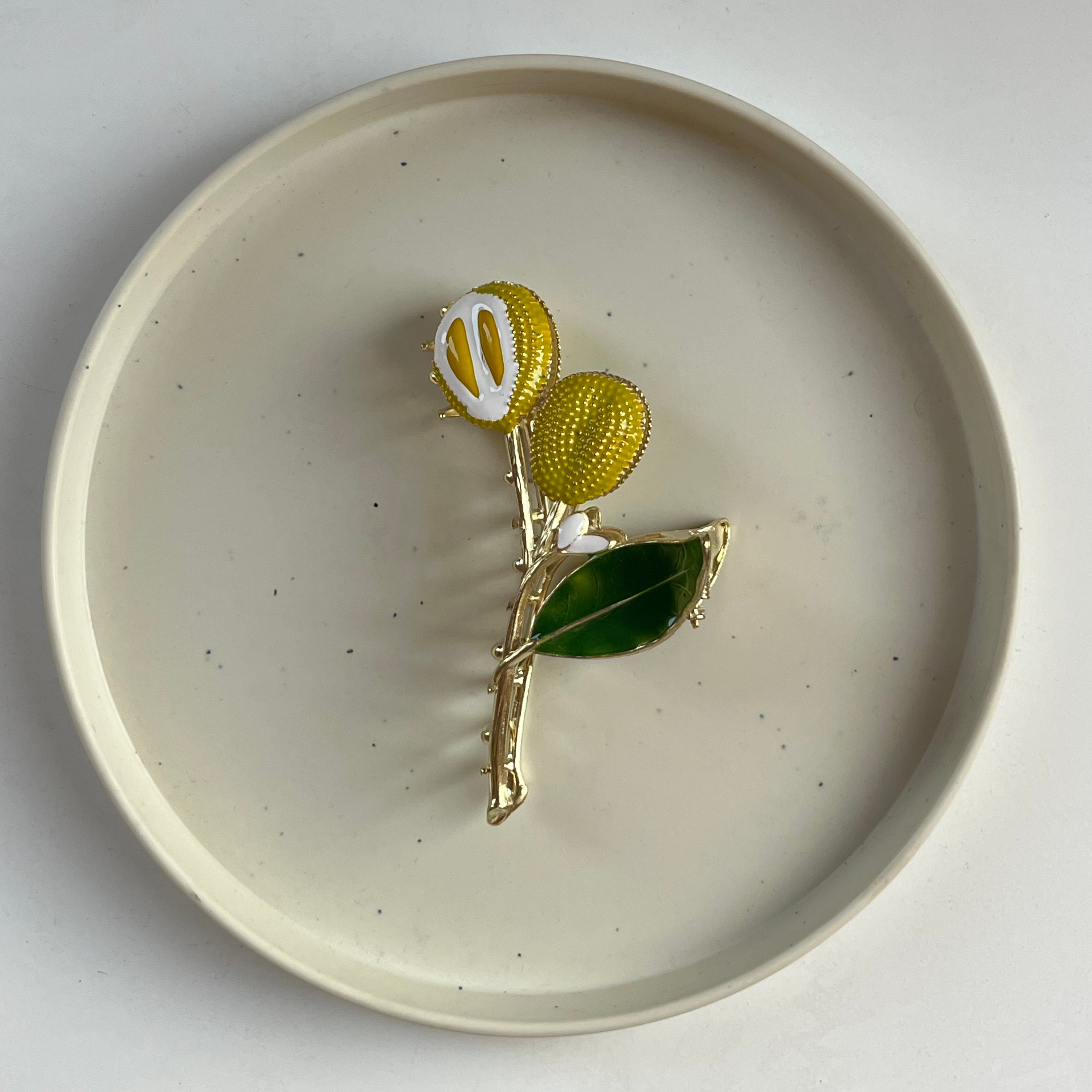 Lemon Branch Large Hair Claw