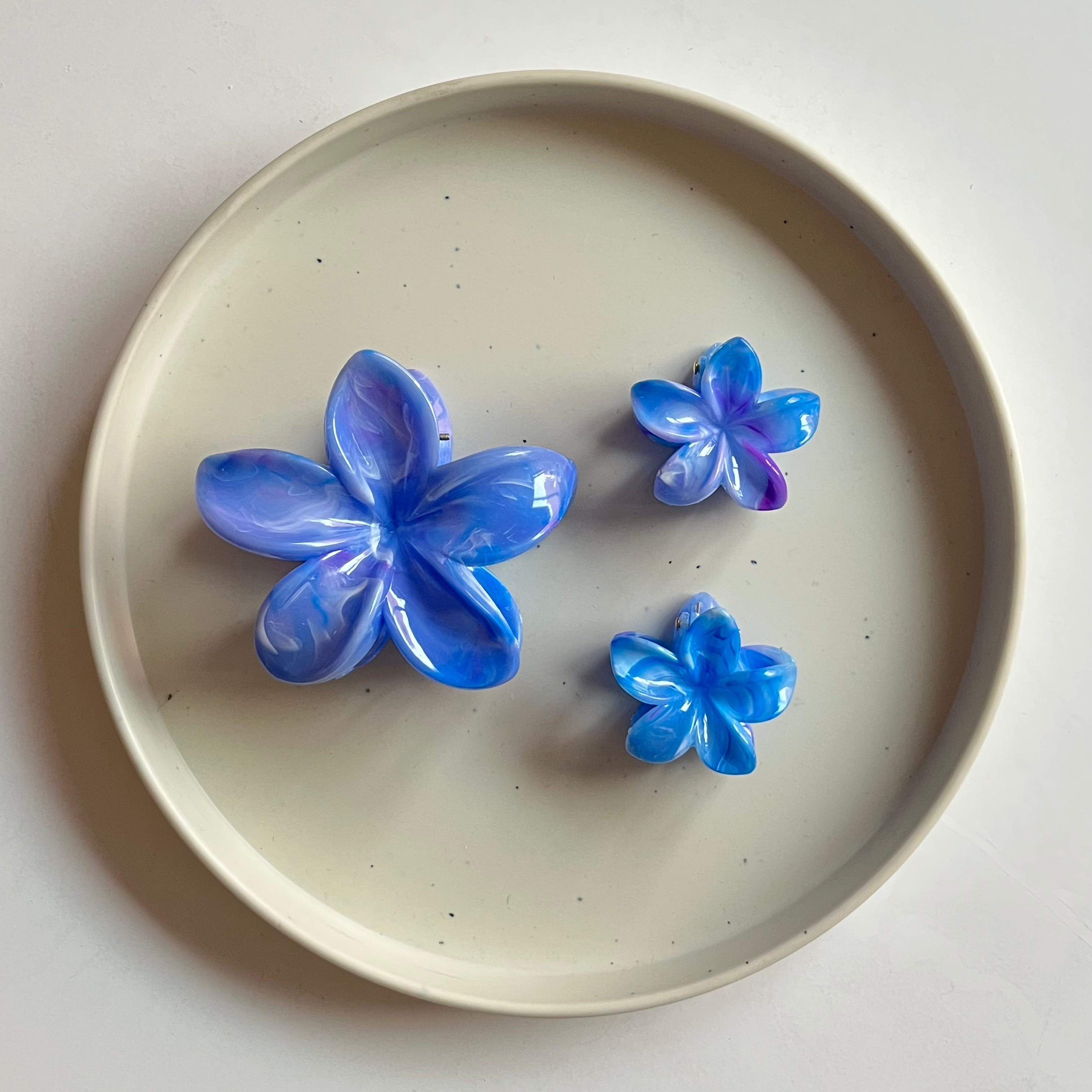 Flower Hair Claw Set of 3 Pcs Each Colour