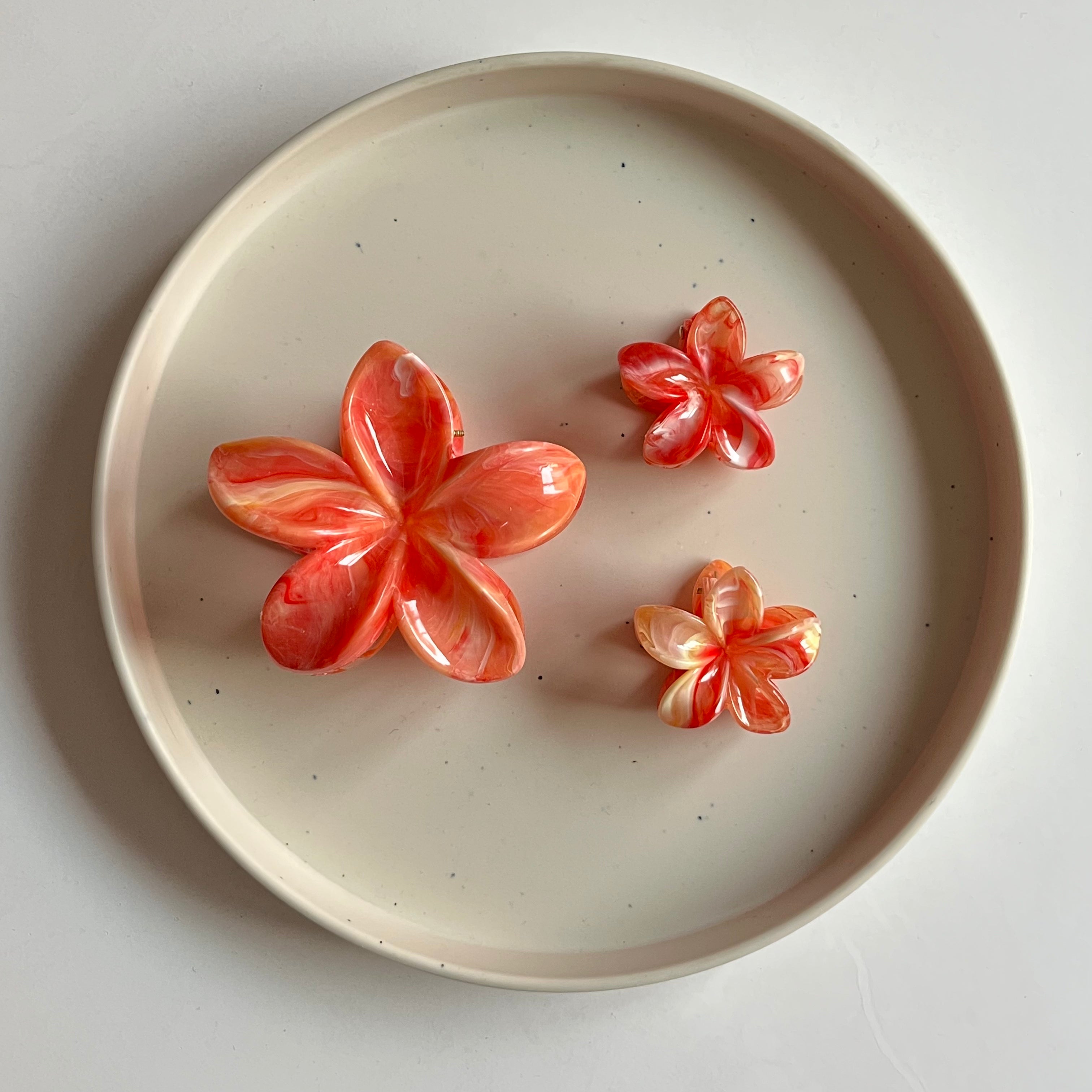 Flower Hair Claw Set of 3 Pcs Each Colour