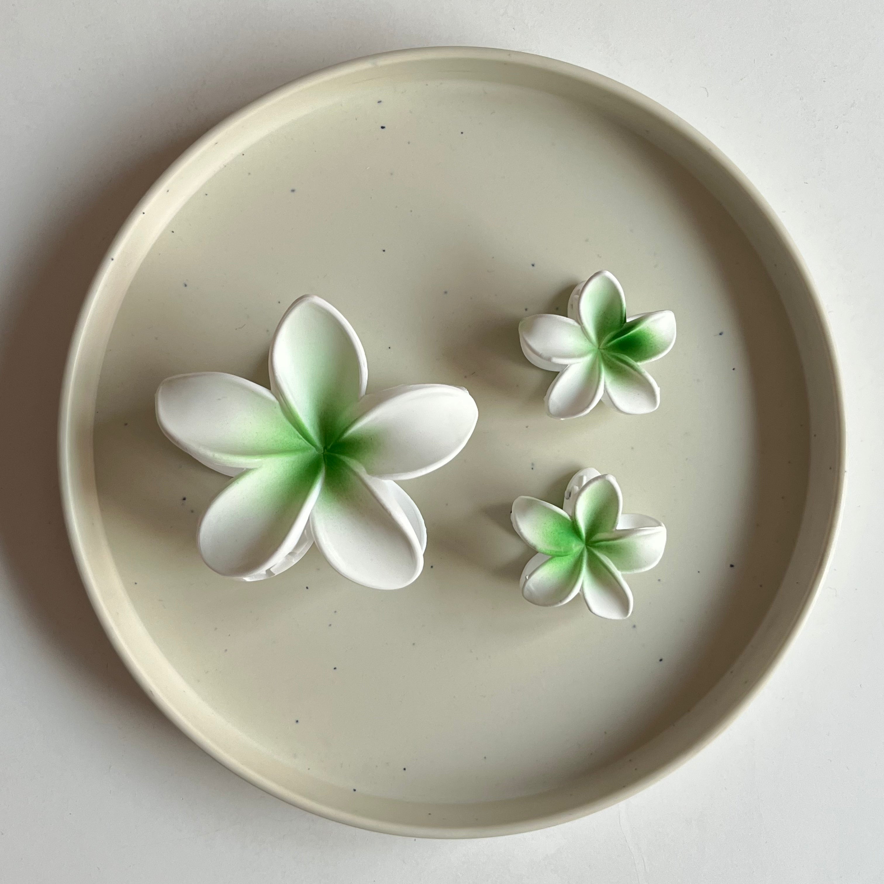 Plumeria Hair Claw Set of 3 Pcs Each Colour