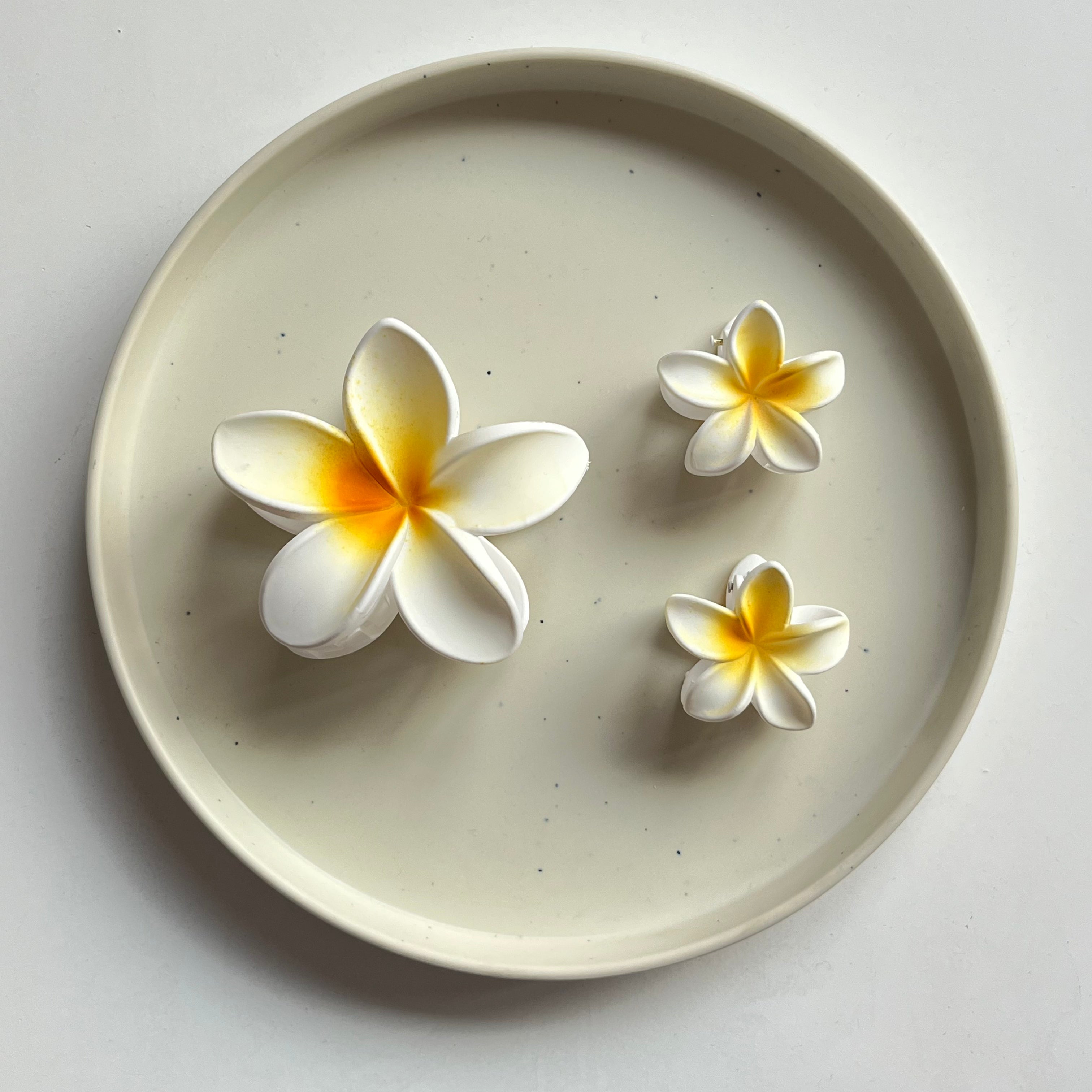 Plumeria Hair Claw Set of 3 Pcs Each Colour
