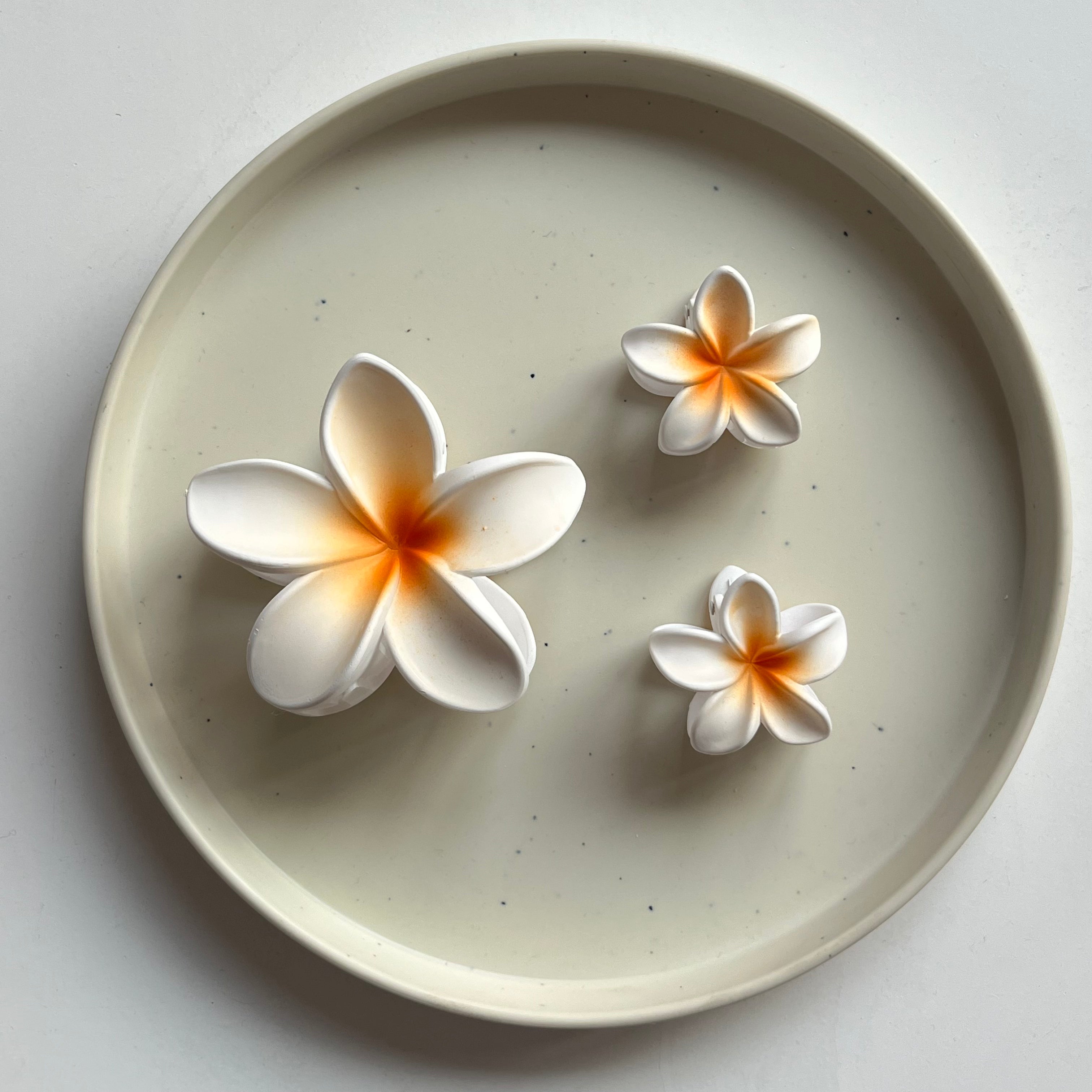 Plumeria Hair Claw Set of 3 Pcs Each Colour