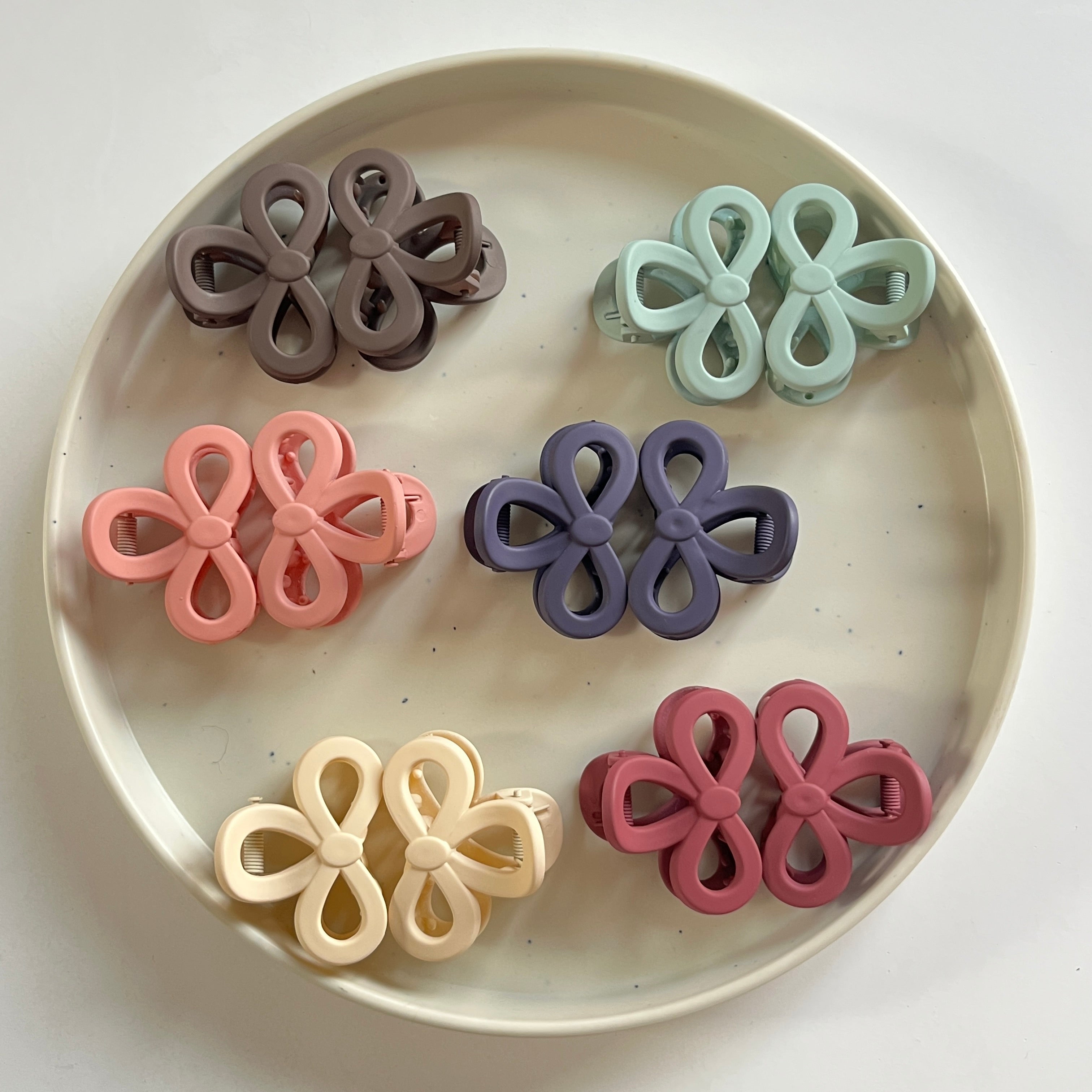 Bow Hair Claw Set (12 Pcs)