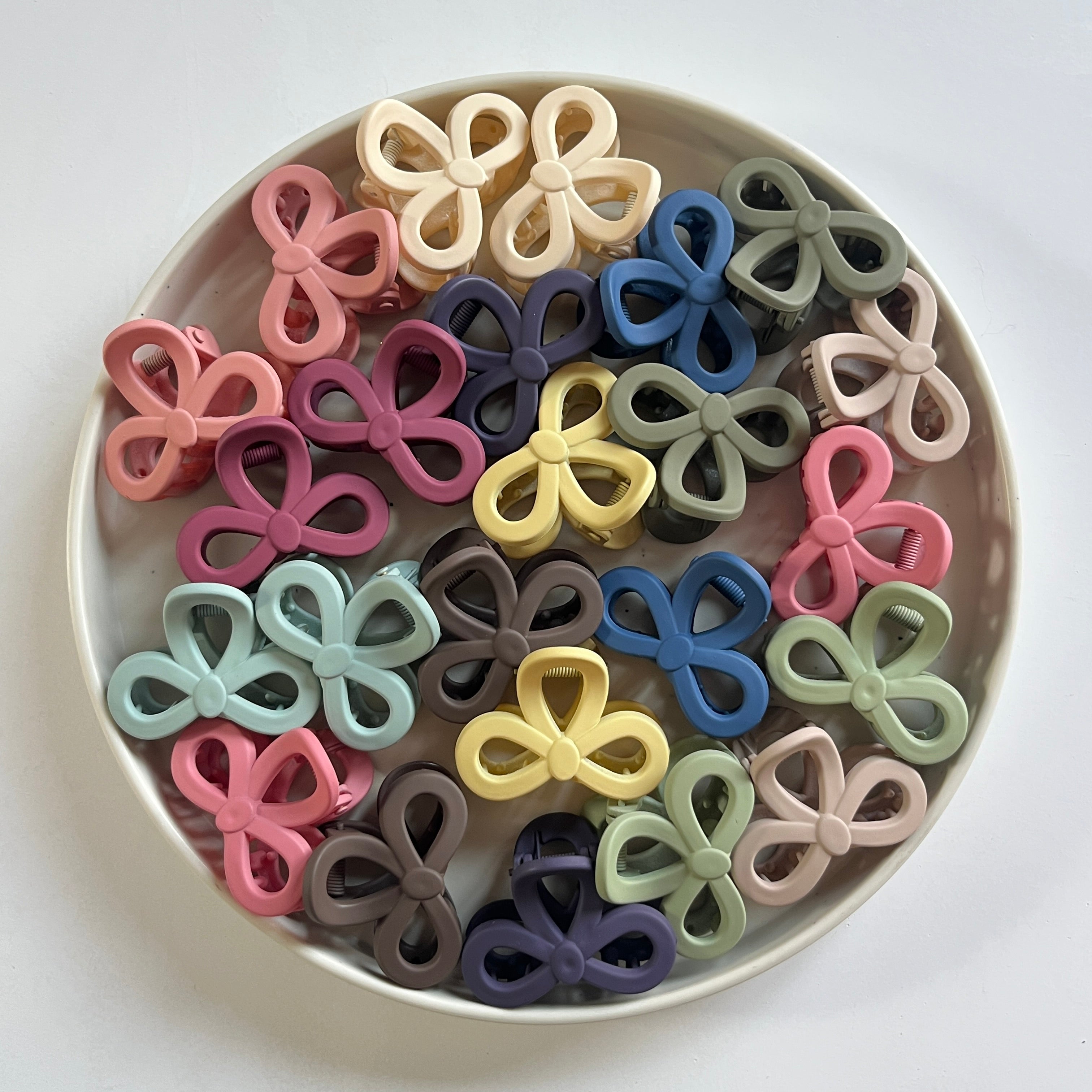 Bow Hair Claw Set (24 Pcs)