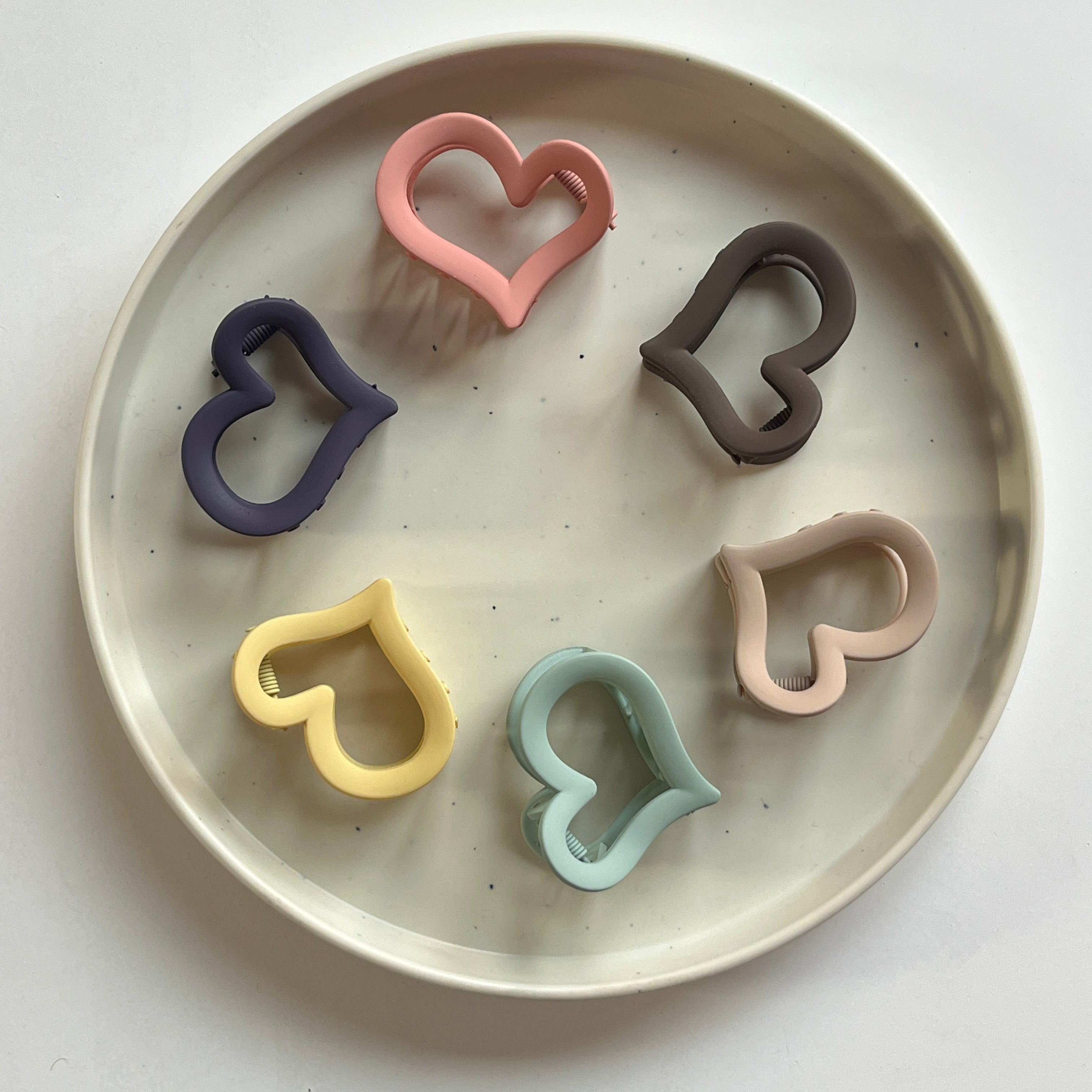 Heart Hair Claw Set of 6 Pcs