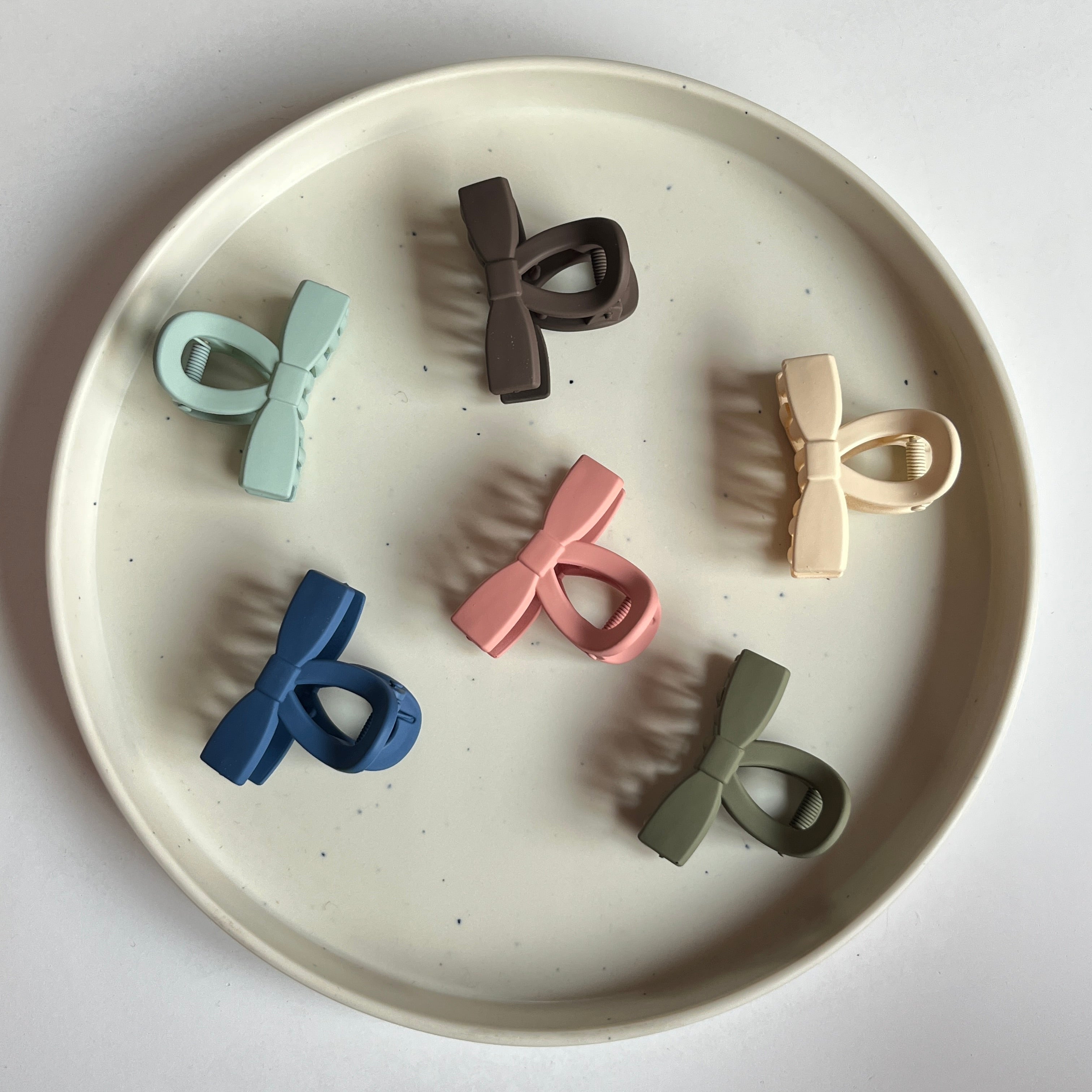 Bow Hair Claw – Set of 6