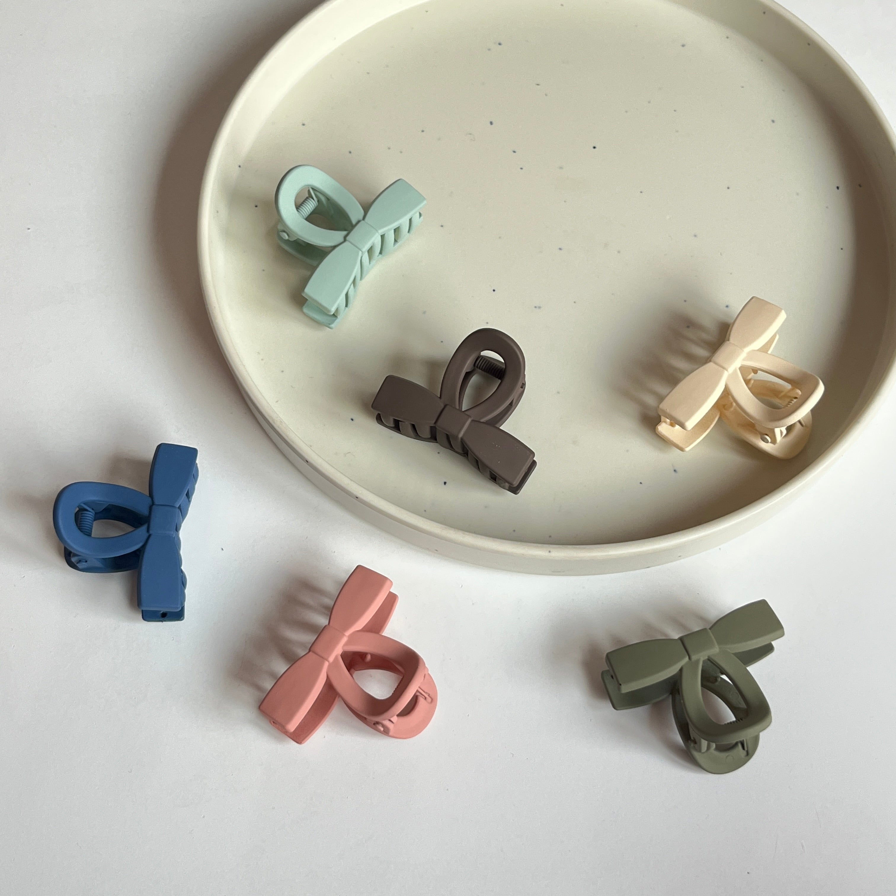 Bow Hair Claw – Set of 6