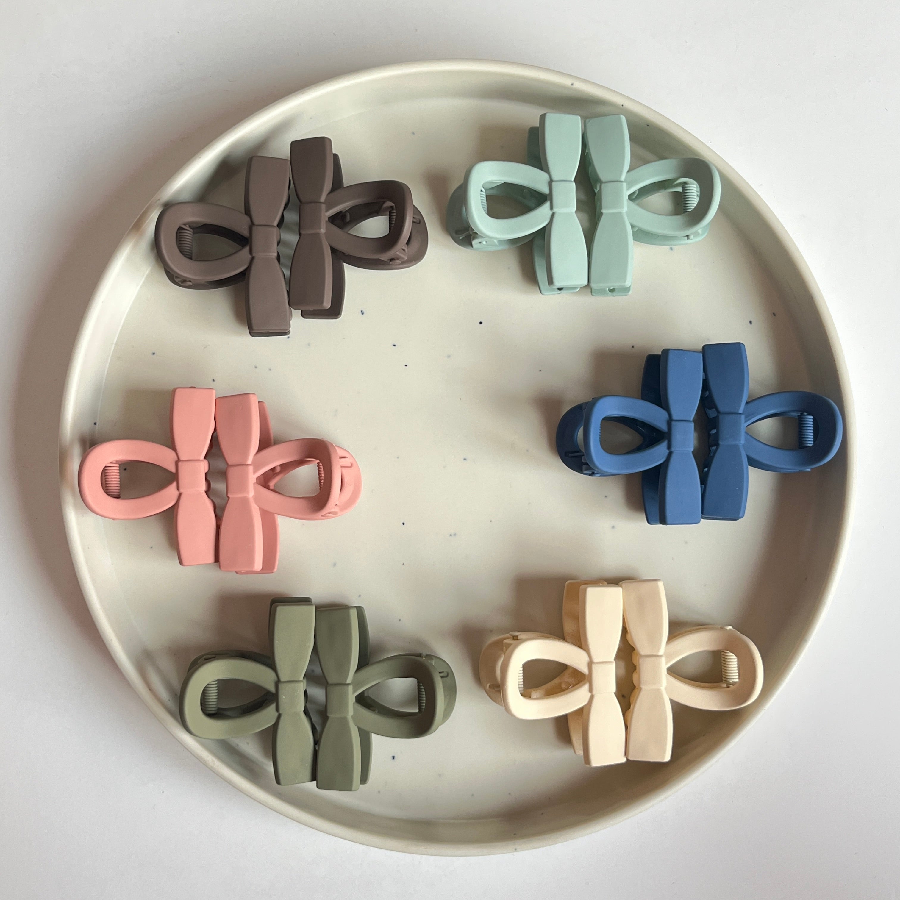 Bow Hair Claw – Set of 12