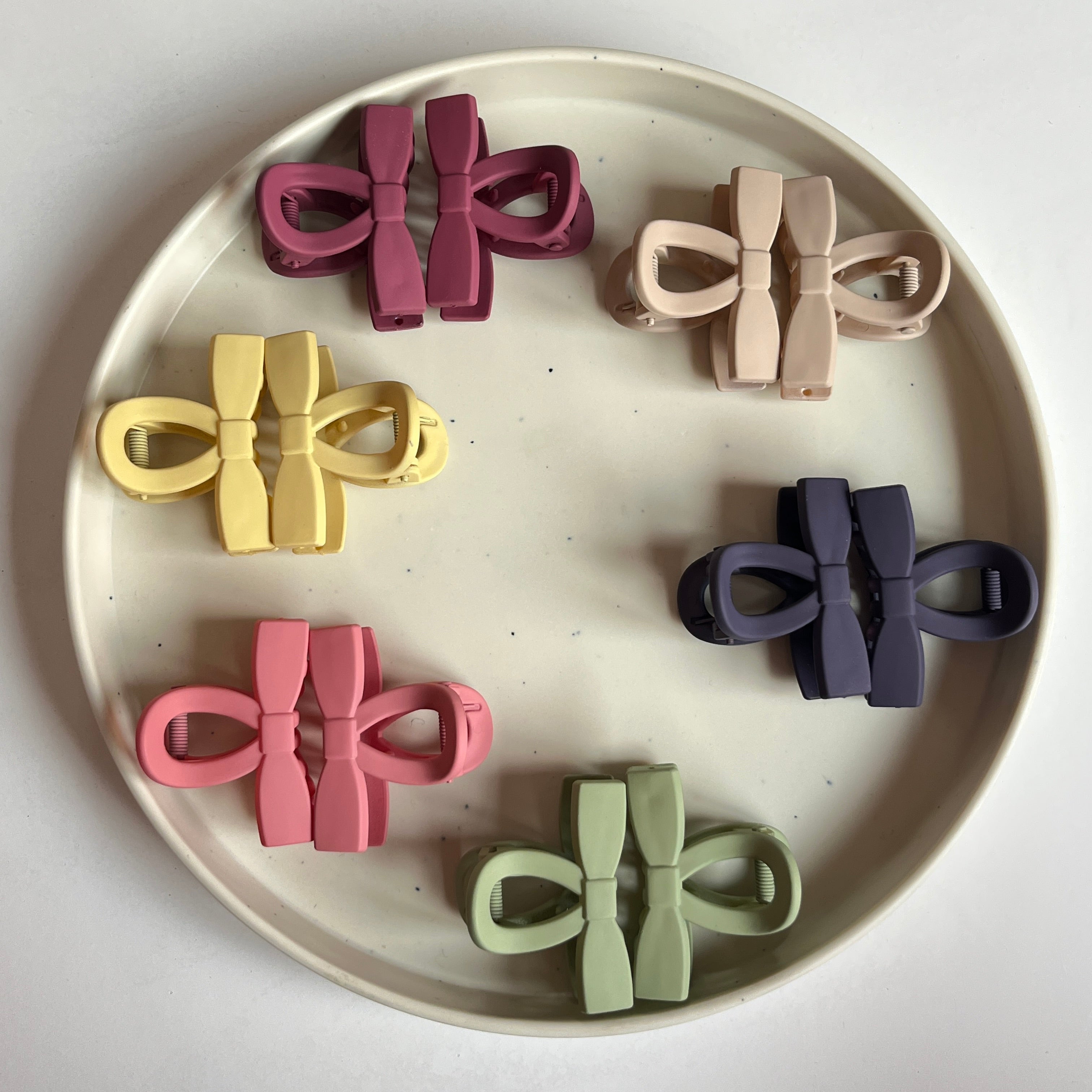 Bow Hair Claw – Set of 24