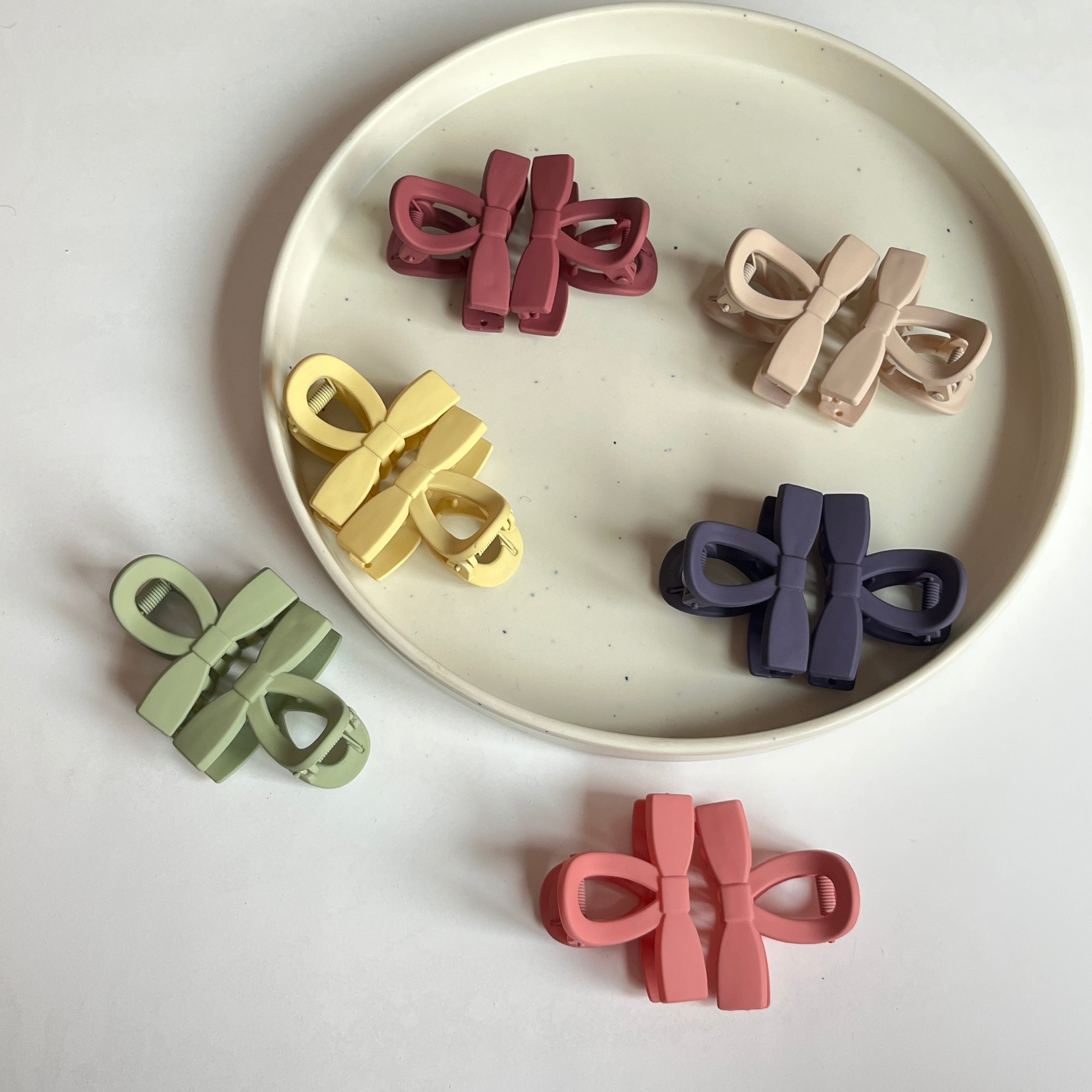 Bow Hair Claw – Set of 24