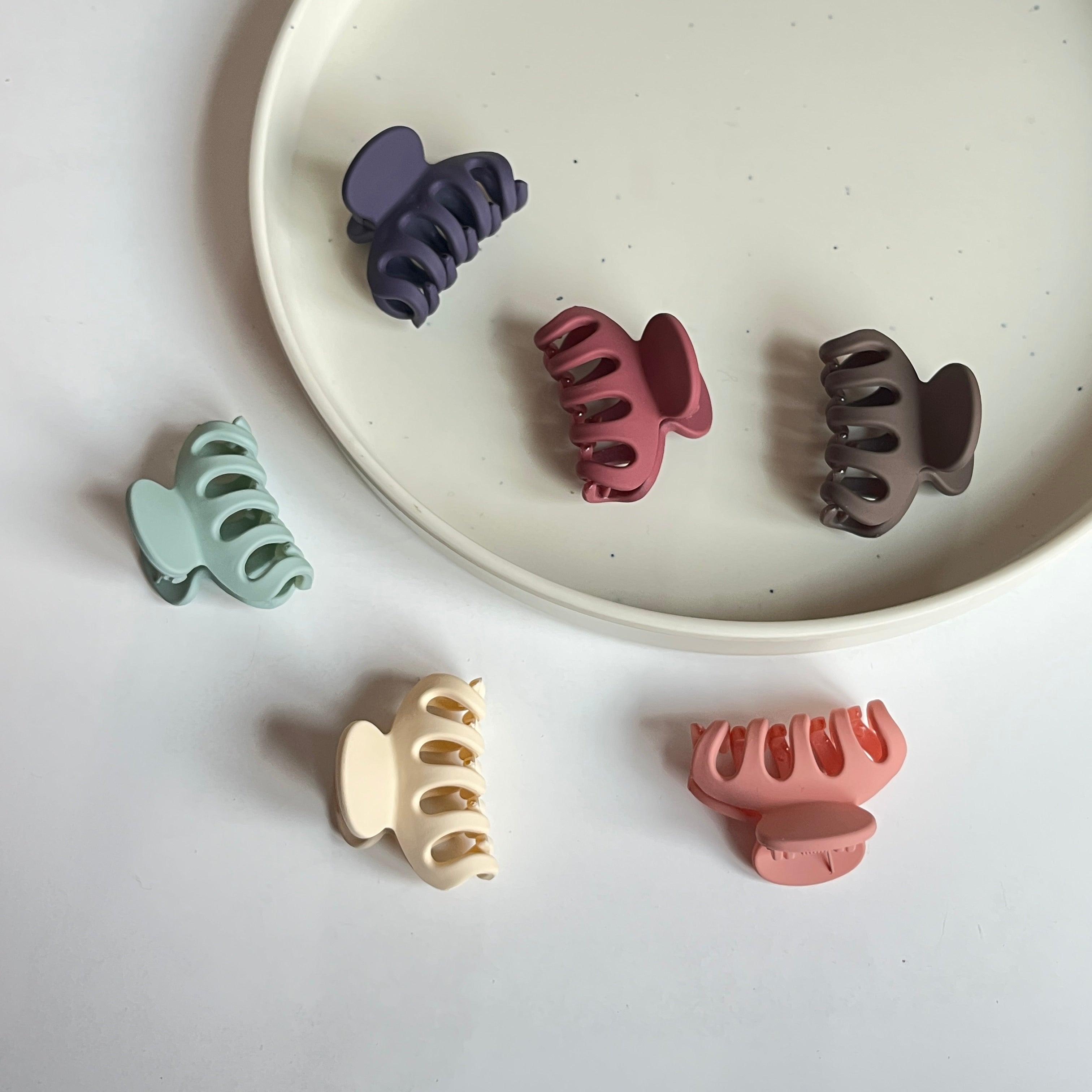 Mini Classic Hair Claw – Set of 6