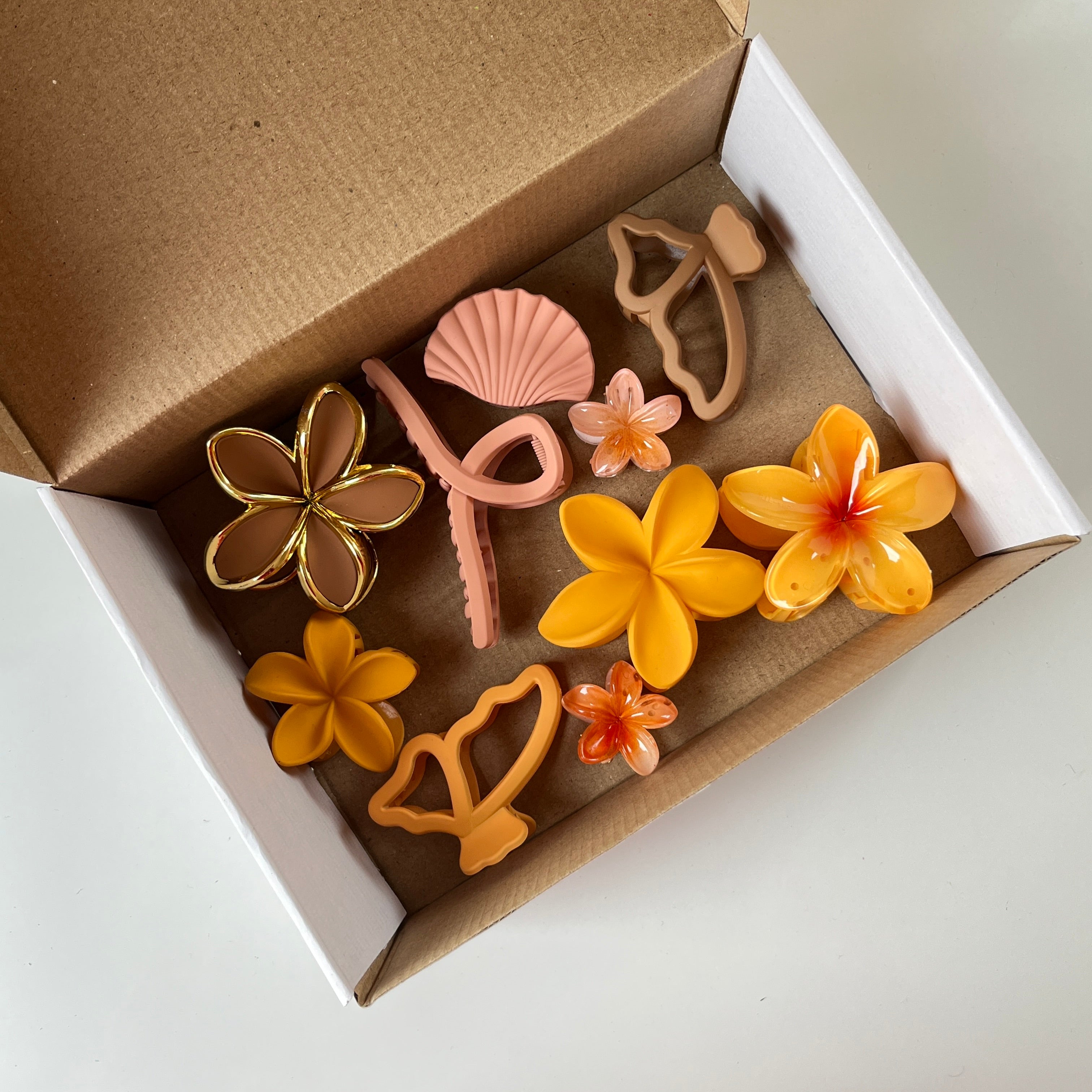 Sunset Orange Claw Set of 10