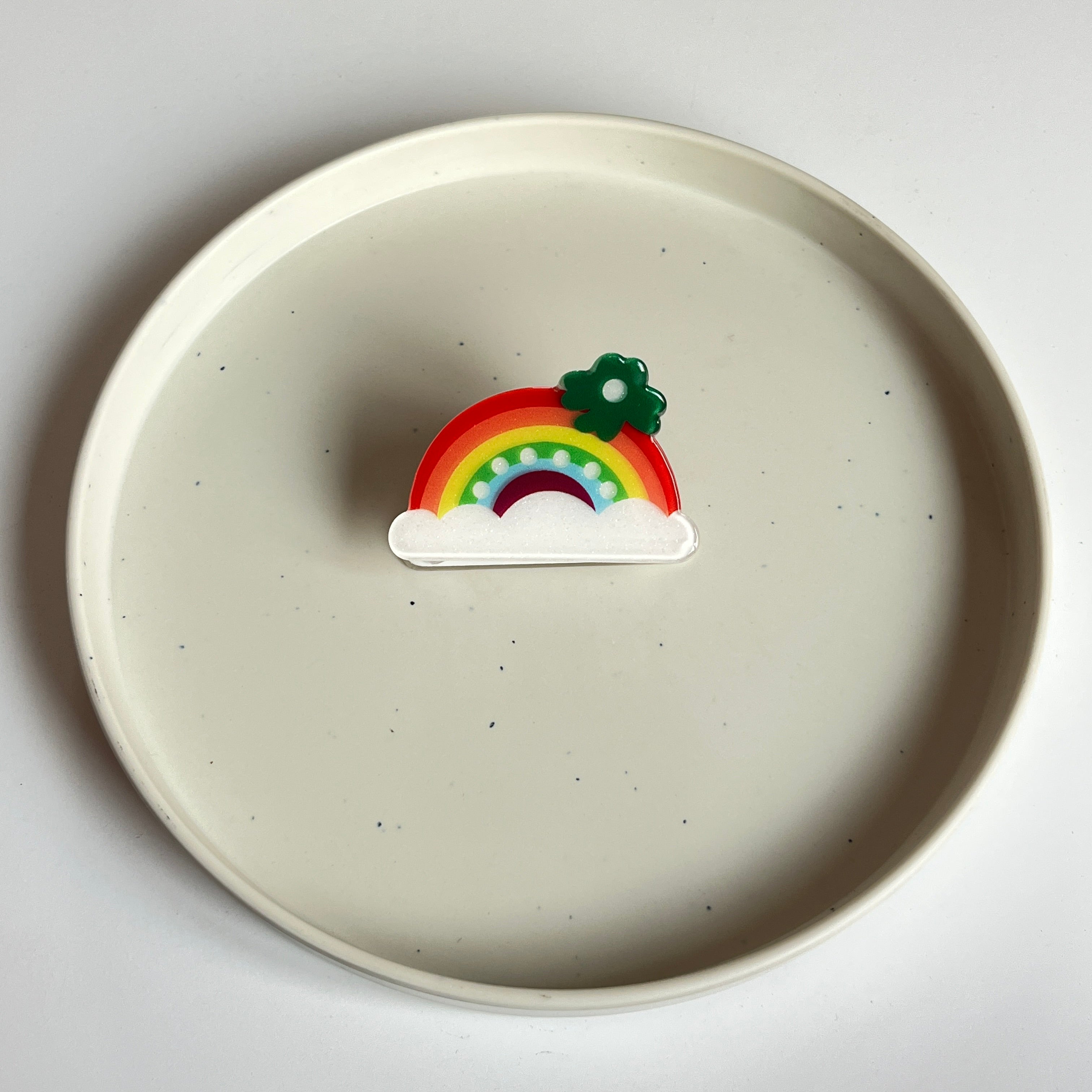 Lucky Charm Rainbow Large Hair Claw