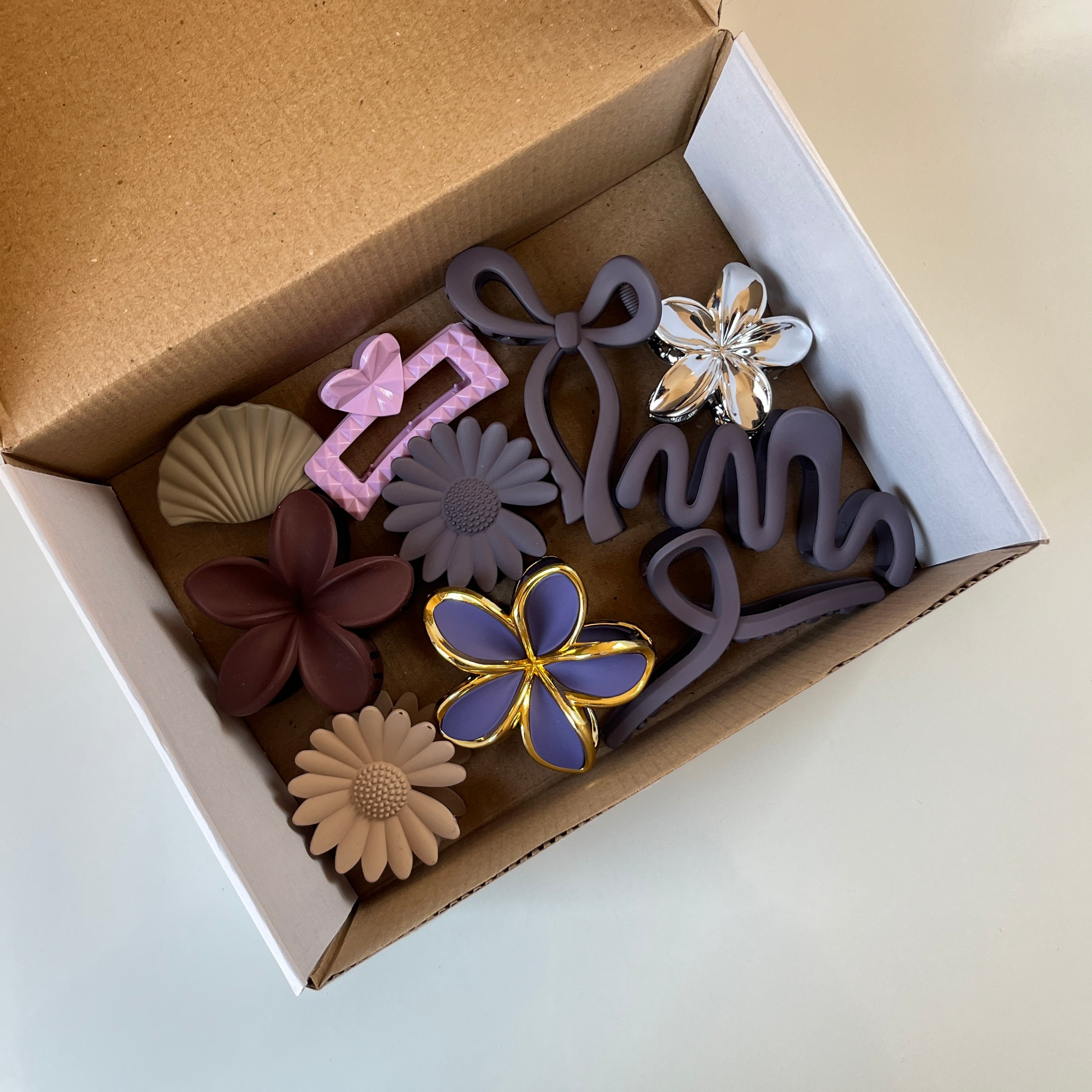 Dusty Lavender Claw Set of 10