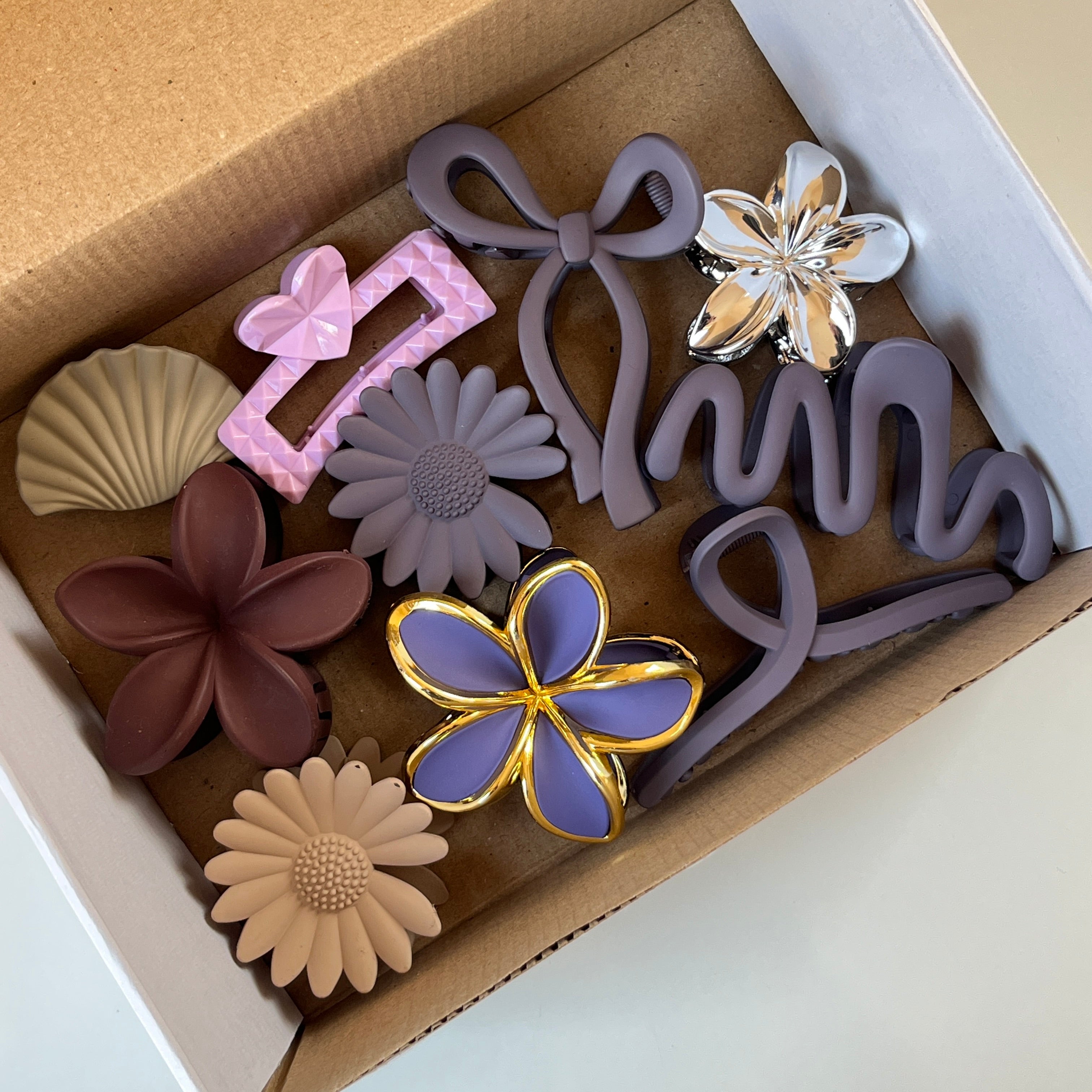 Dusty Lavender Claw Set of 10