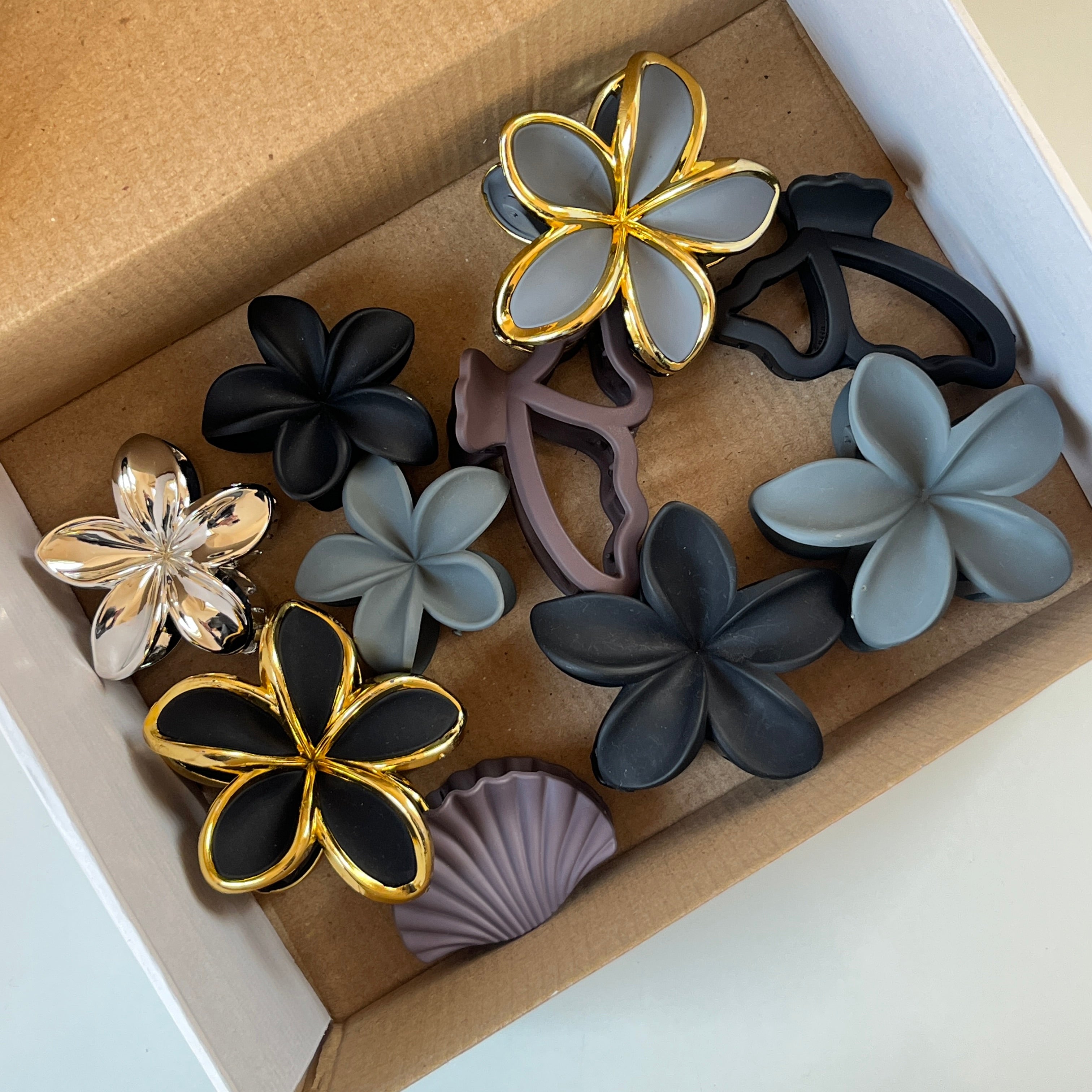 Charcoal Grey Claw Set of 10