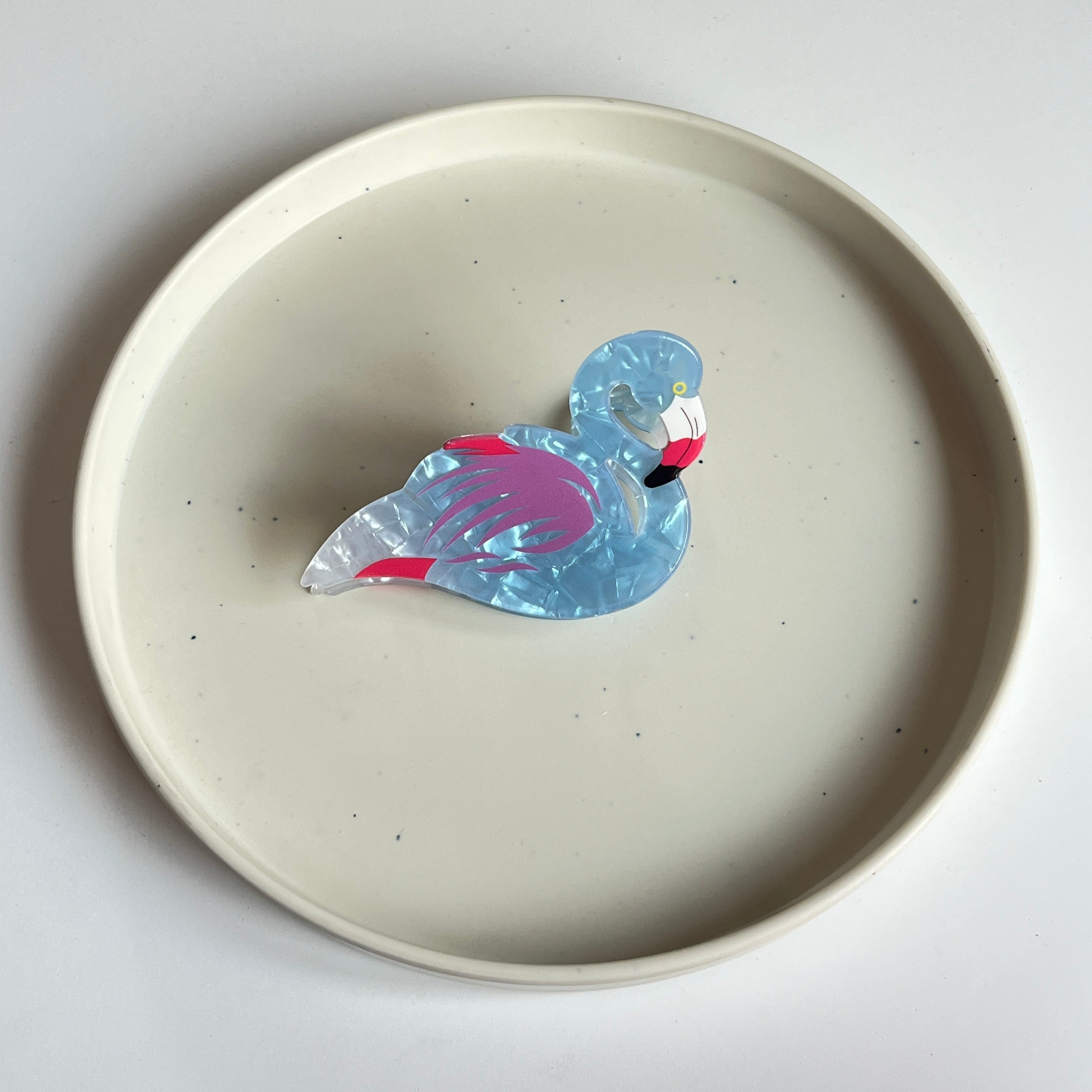 Icy Flamingo Large Hair Claw