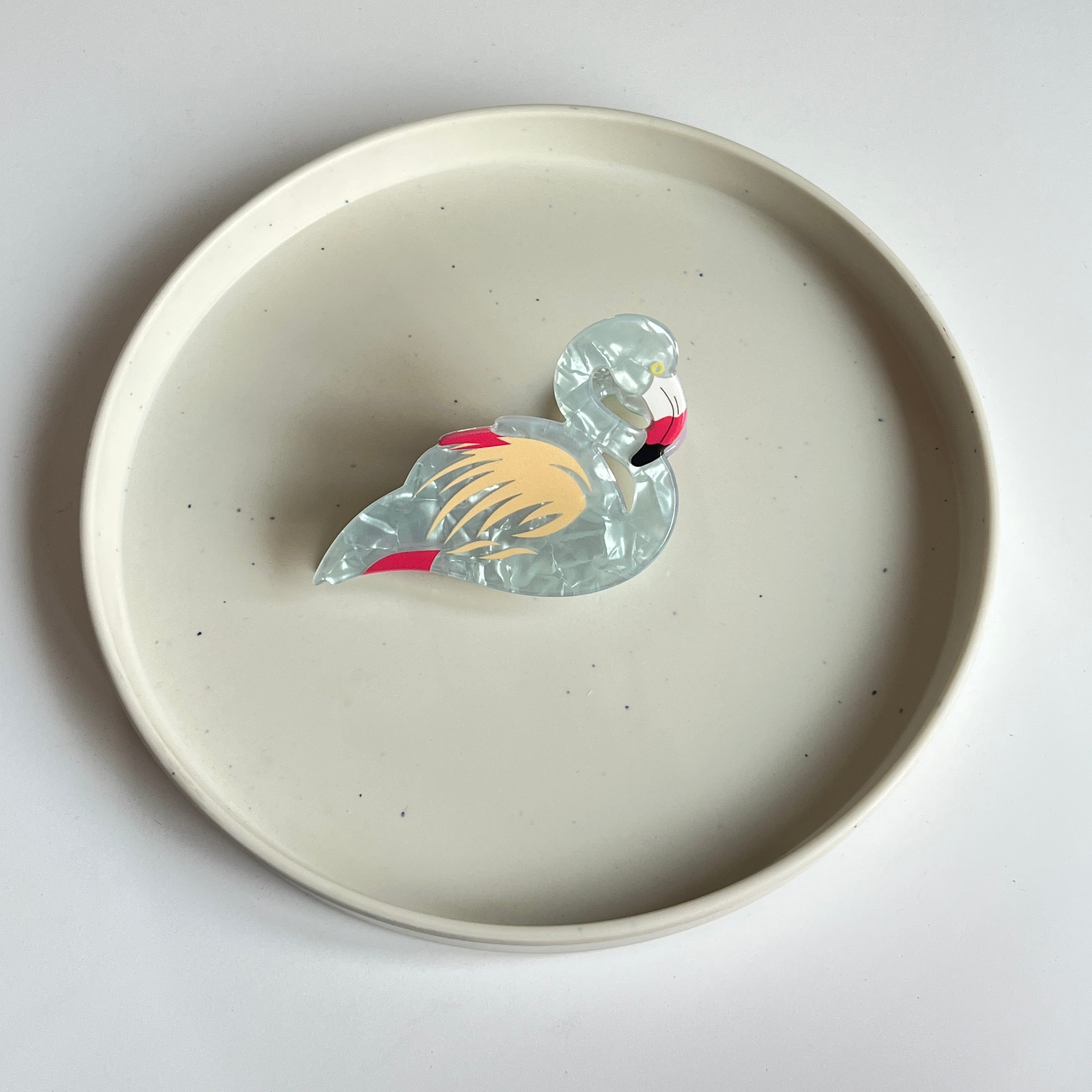 Frosted Flamingo Large Hair Claw