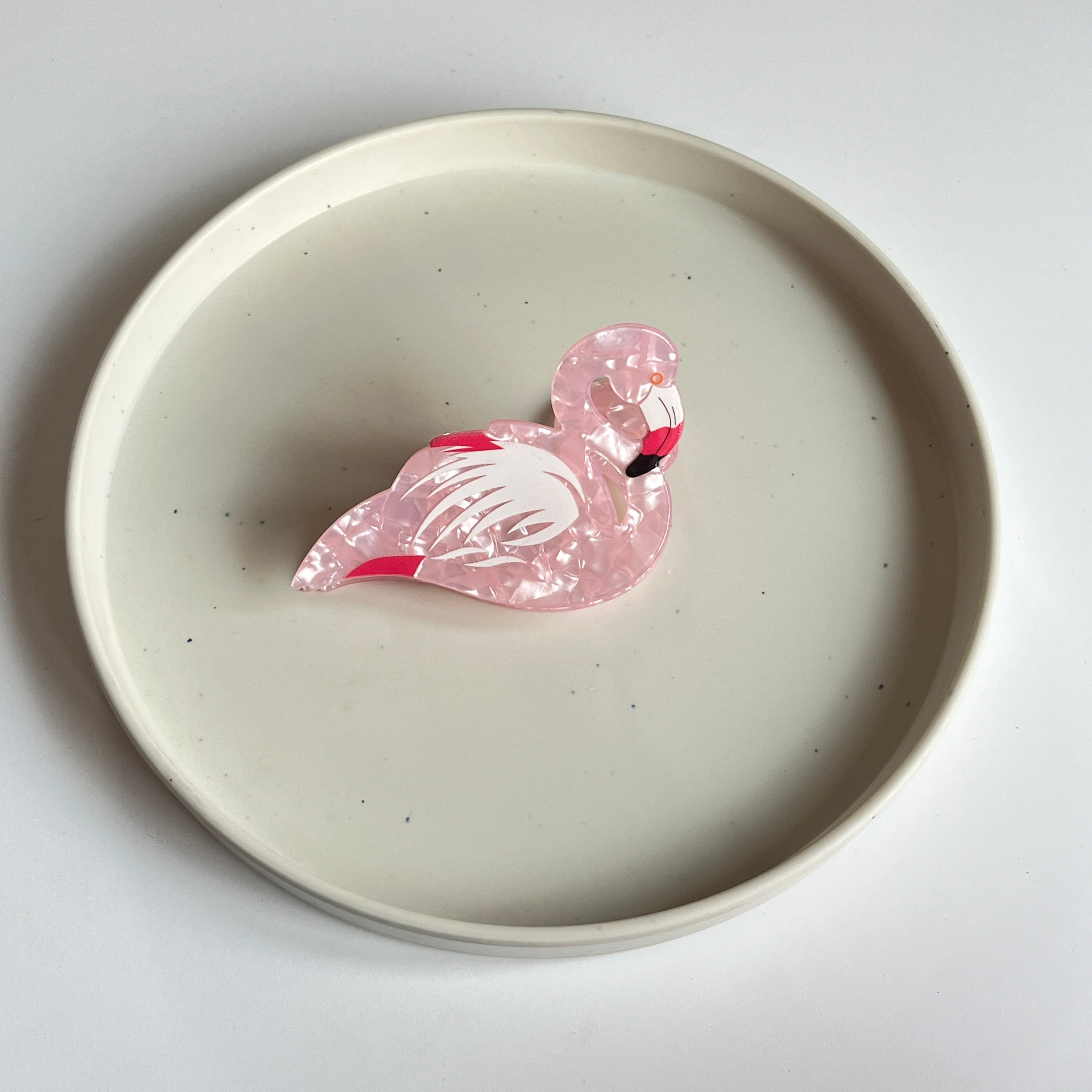 Pink Lagoon Flamingo Large Hair Claw