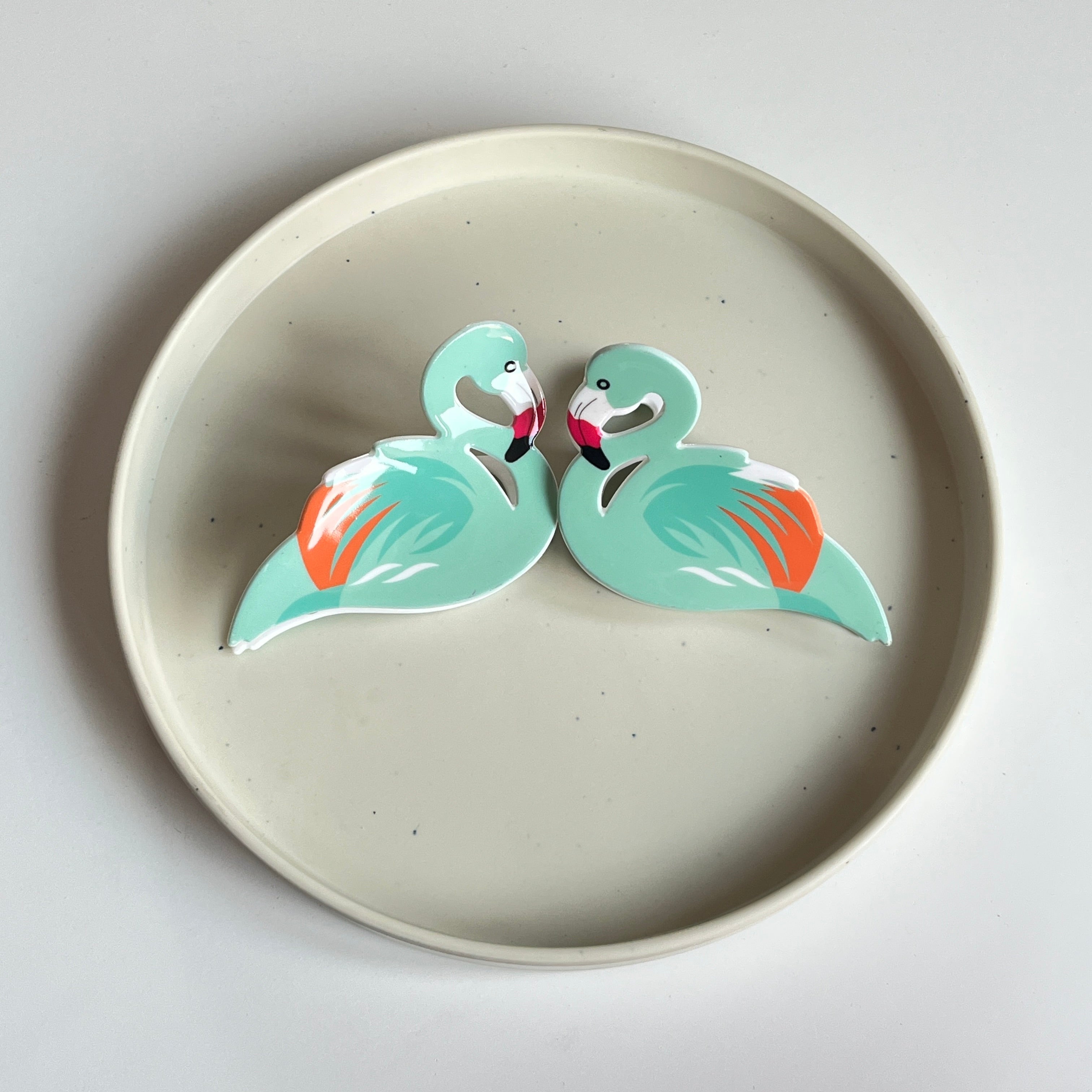 Mint Breeze Flamingo Large Hair Claw