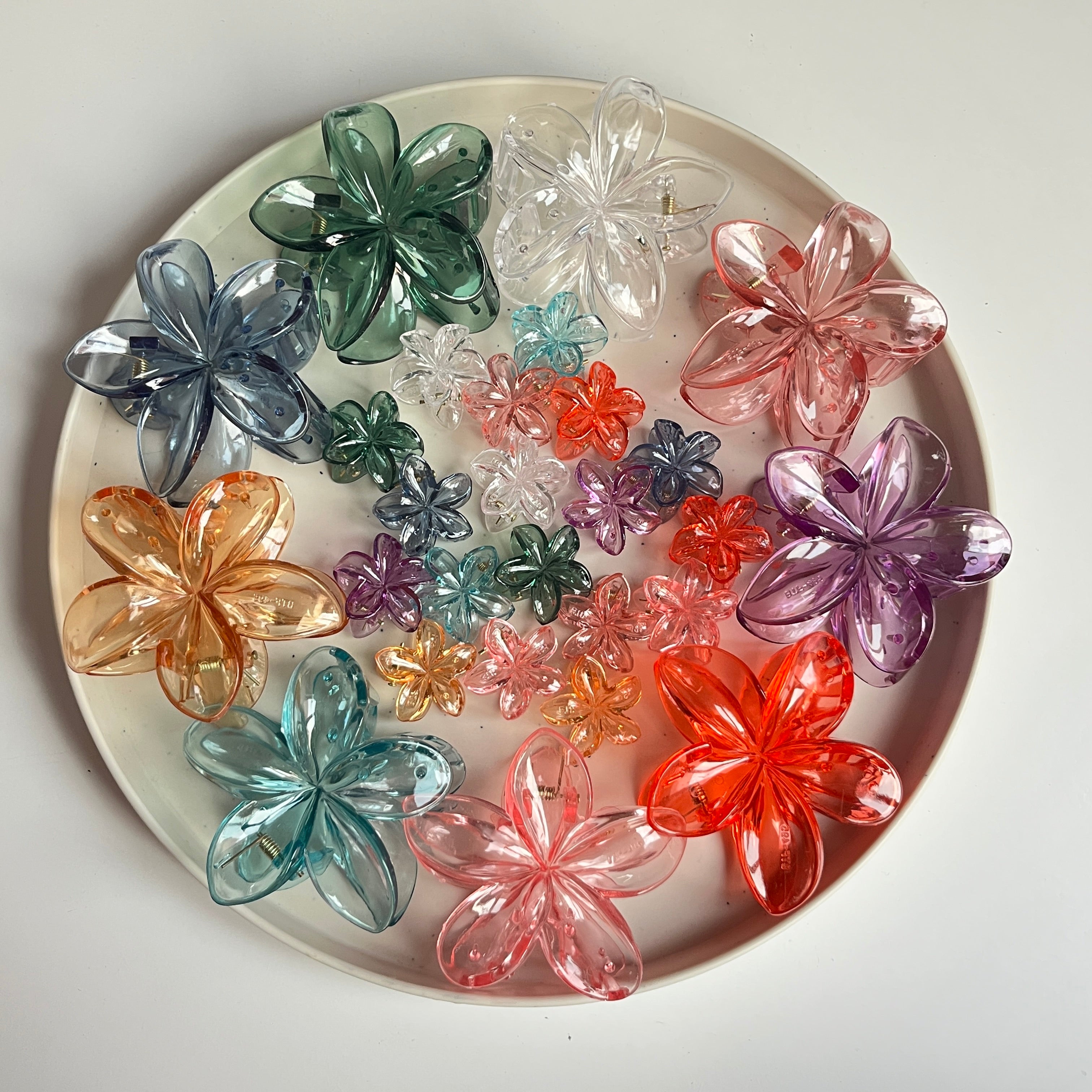 Flower Hair Claw Set (30 Pcs)