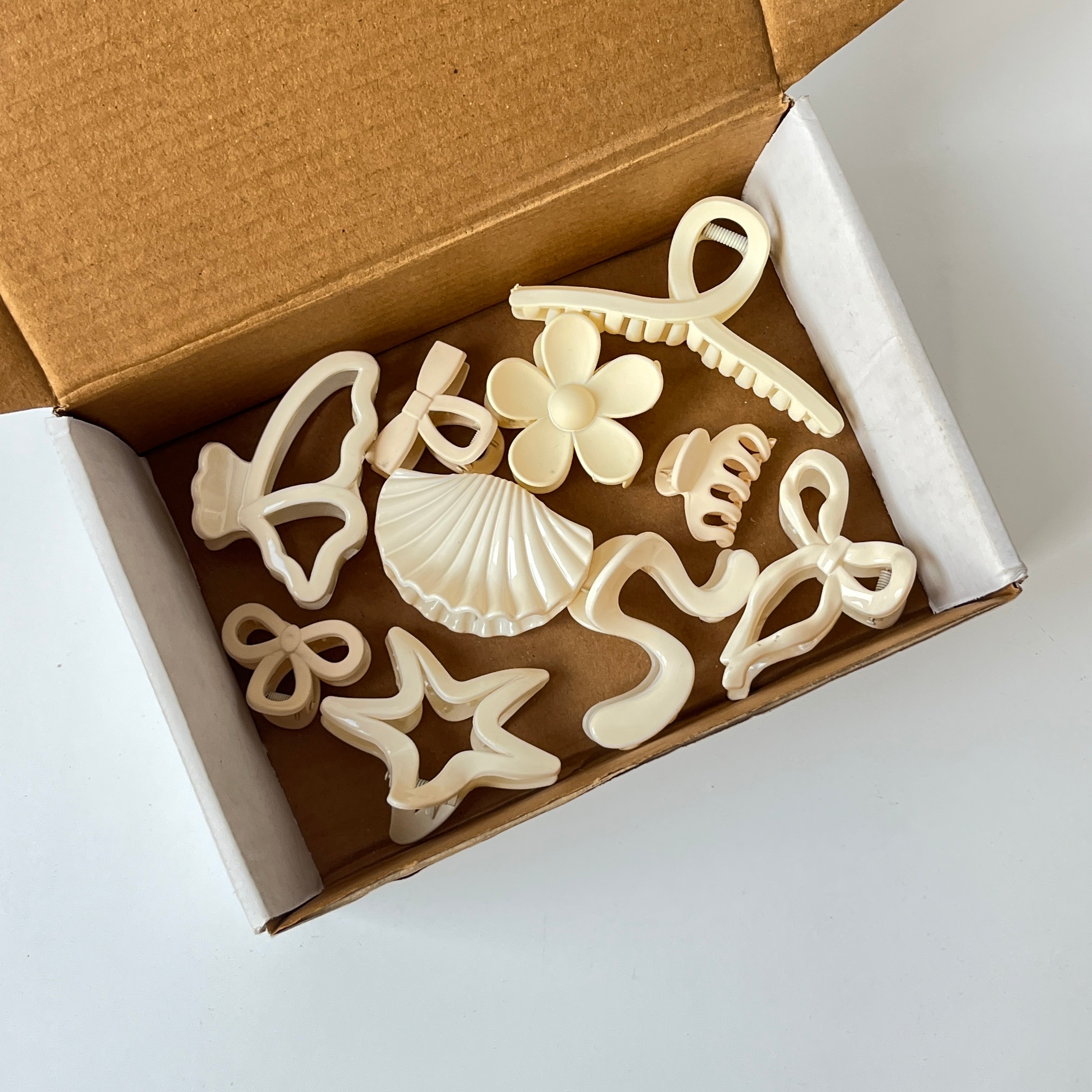 Ivory Daydream Claw Set of 10