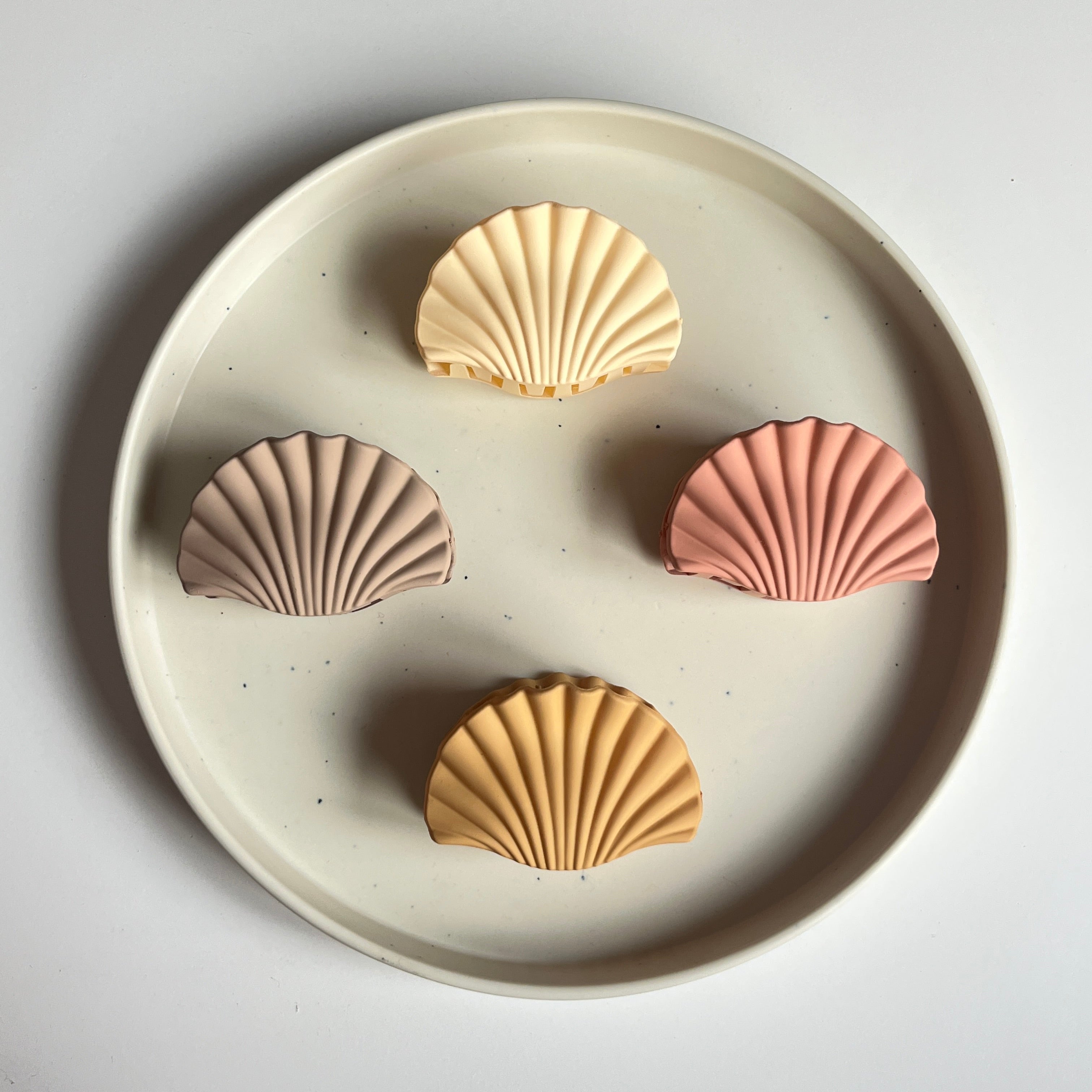 Shell Matte Large Hair Claw Set (12 Pcs)