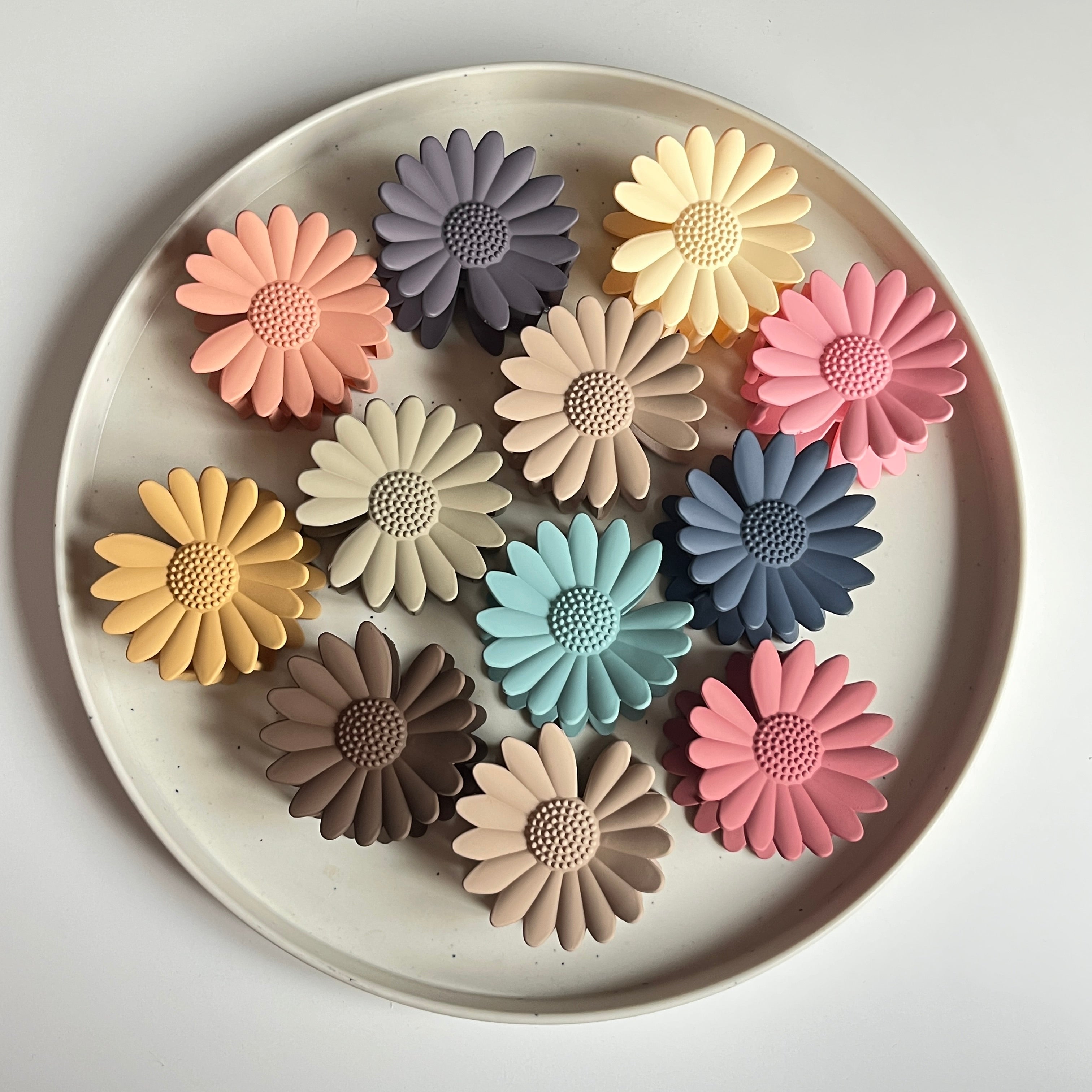 Daisy Matte Large Hair Claw Set (12 Pcs)