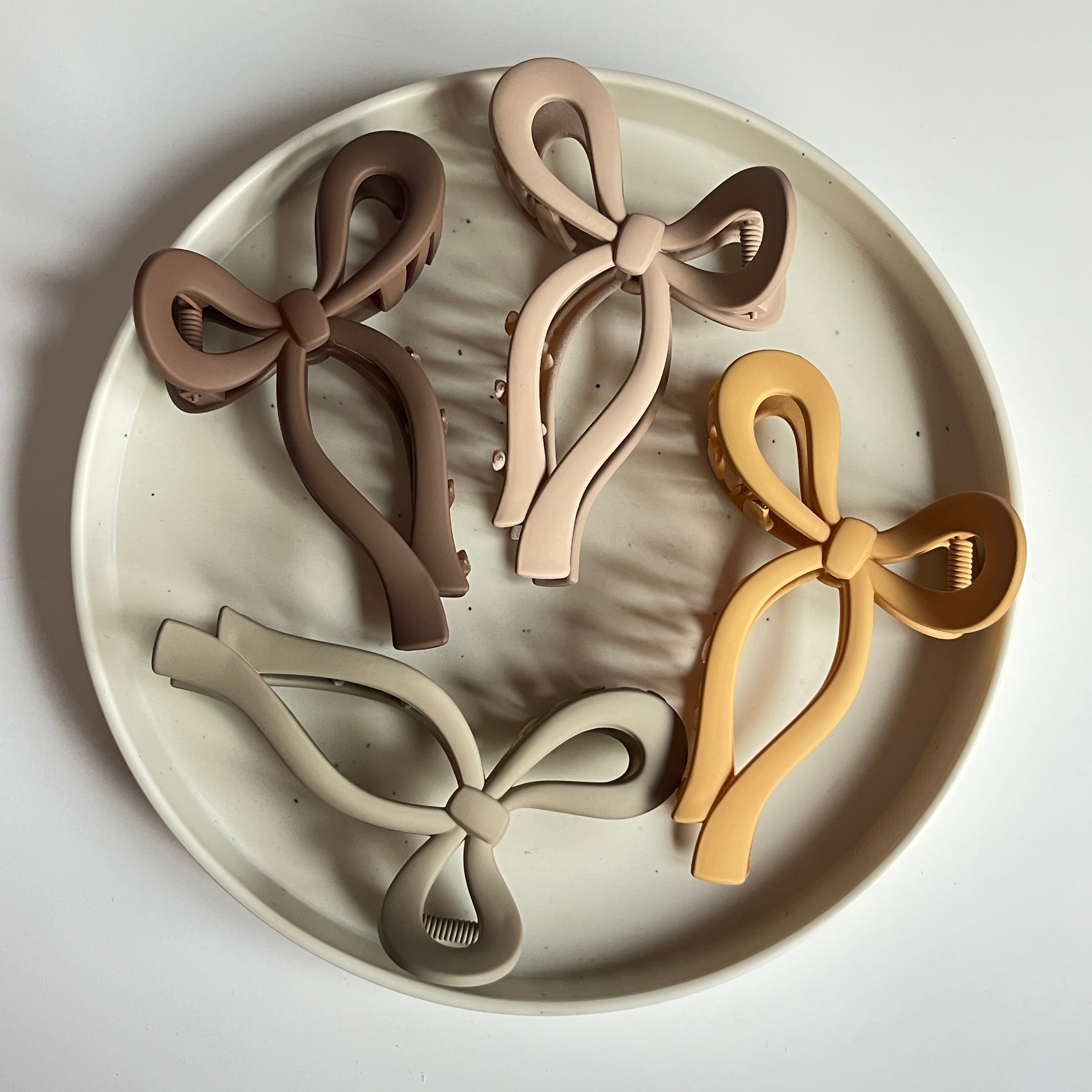 Bow Large Hair Claw Set (12 Pcs)