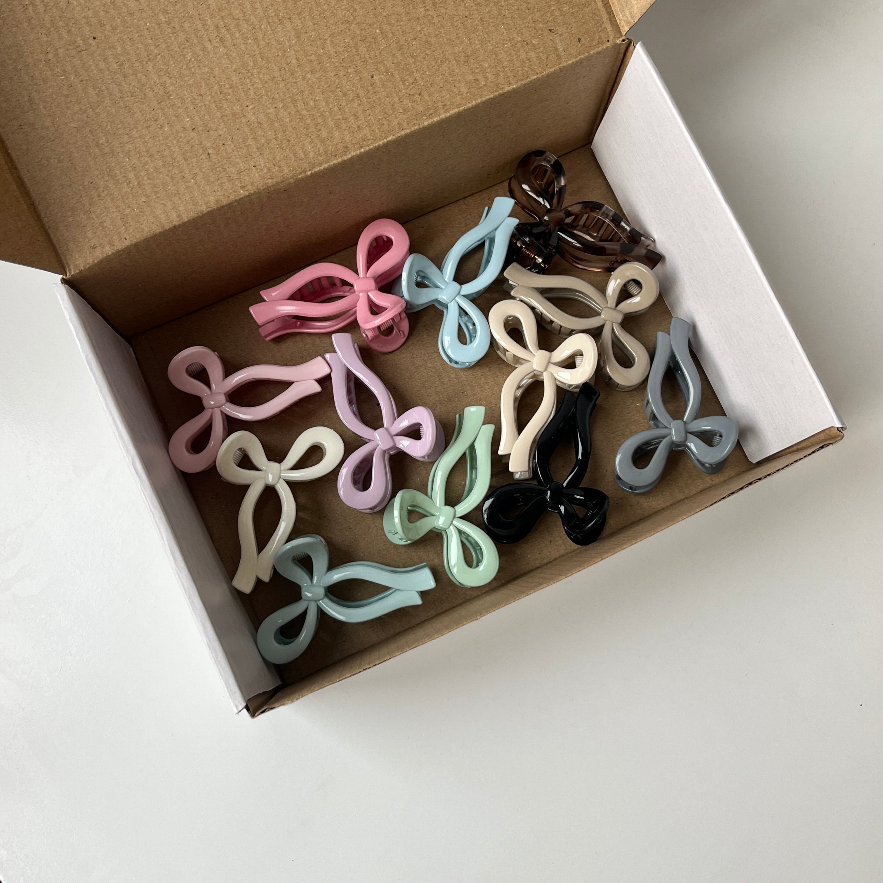 Bow Knot Hair Claw Set (12 pcs)
