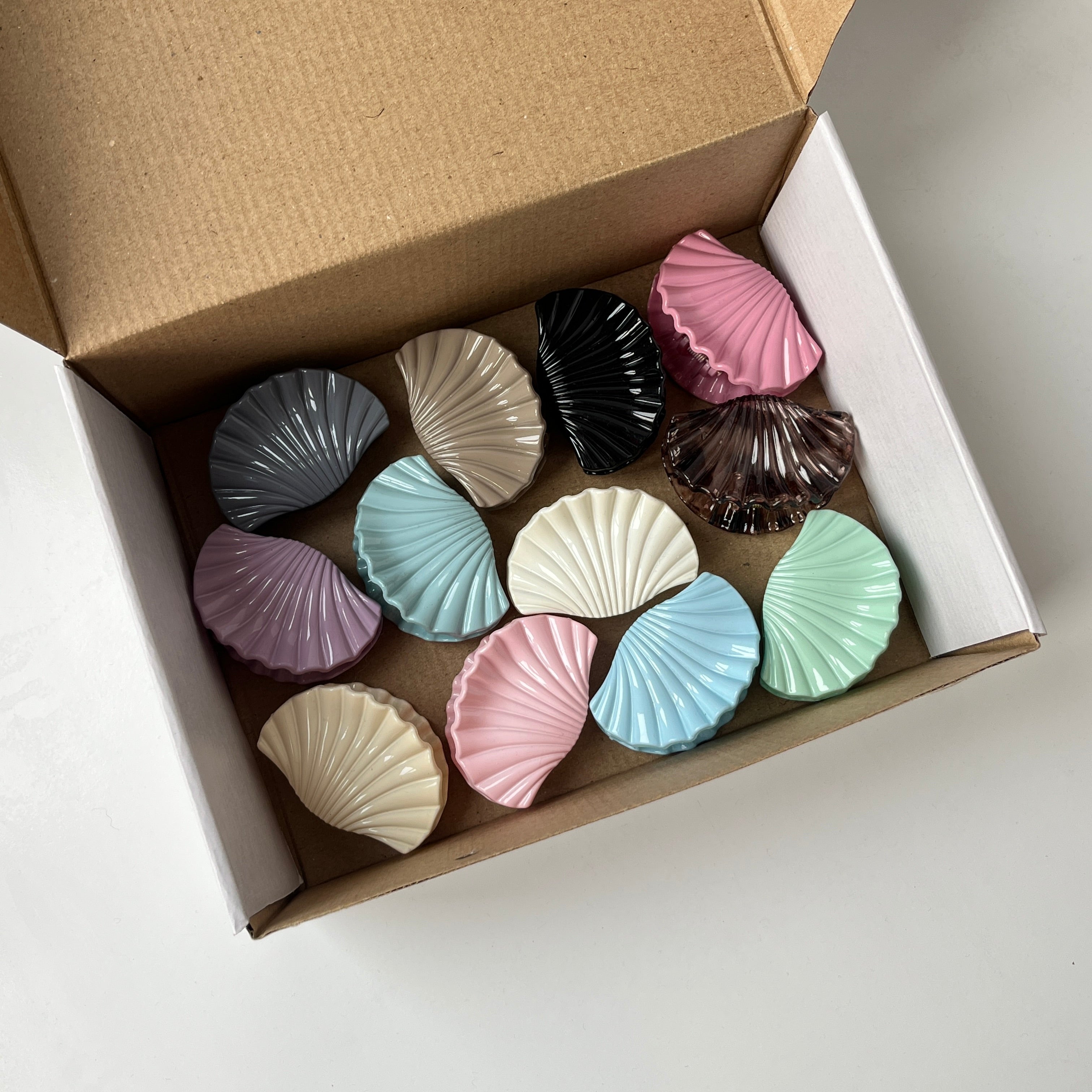 Shell Arc Hair Claw Set (12 pcs)