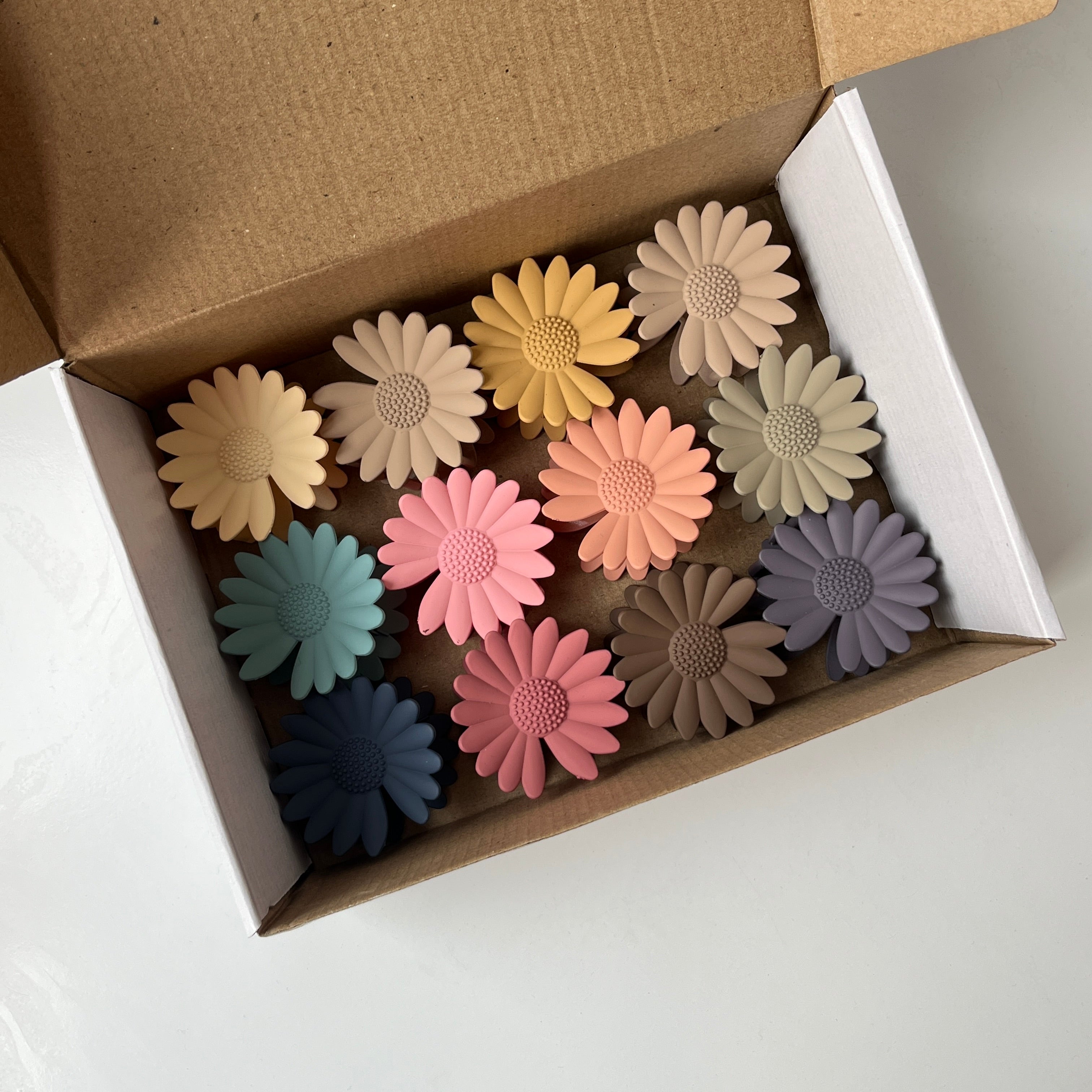 Daisy Matte Large Hair Claw Set (12 Pcs)