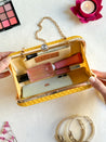 Nice-G Yellow Charm Clutch: Your Stylish Statement Piece