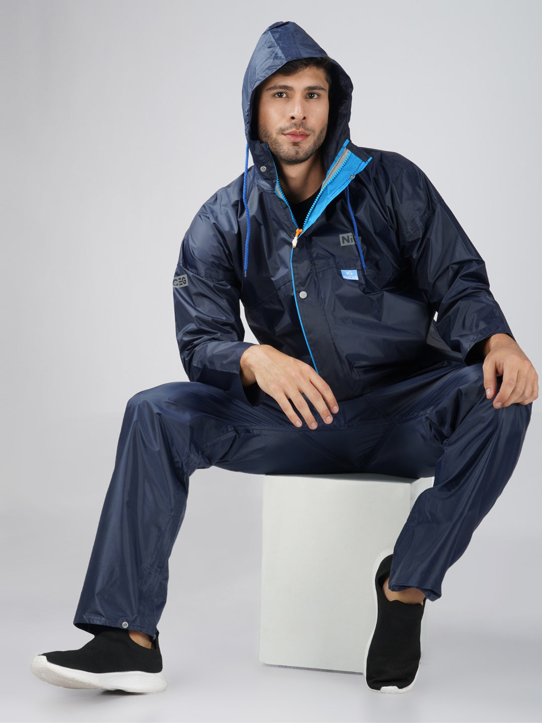 NiceG Men's Raincoats: Stay Dry in Comfort and Style | Navy Blue