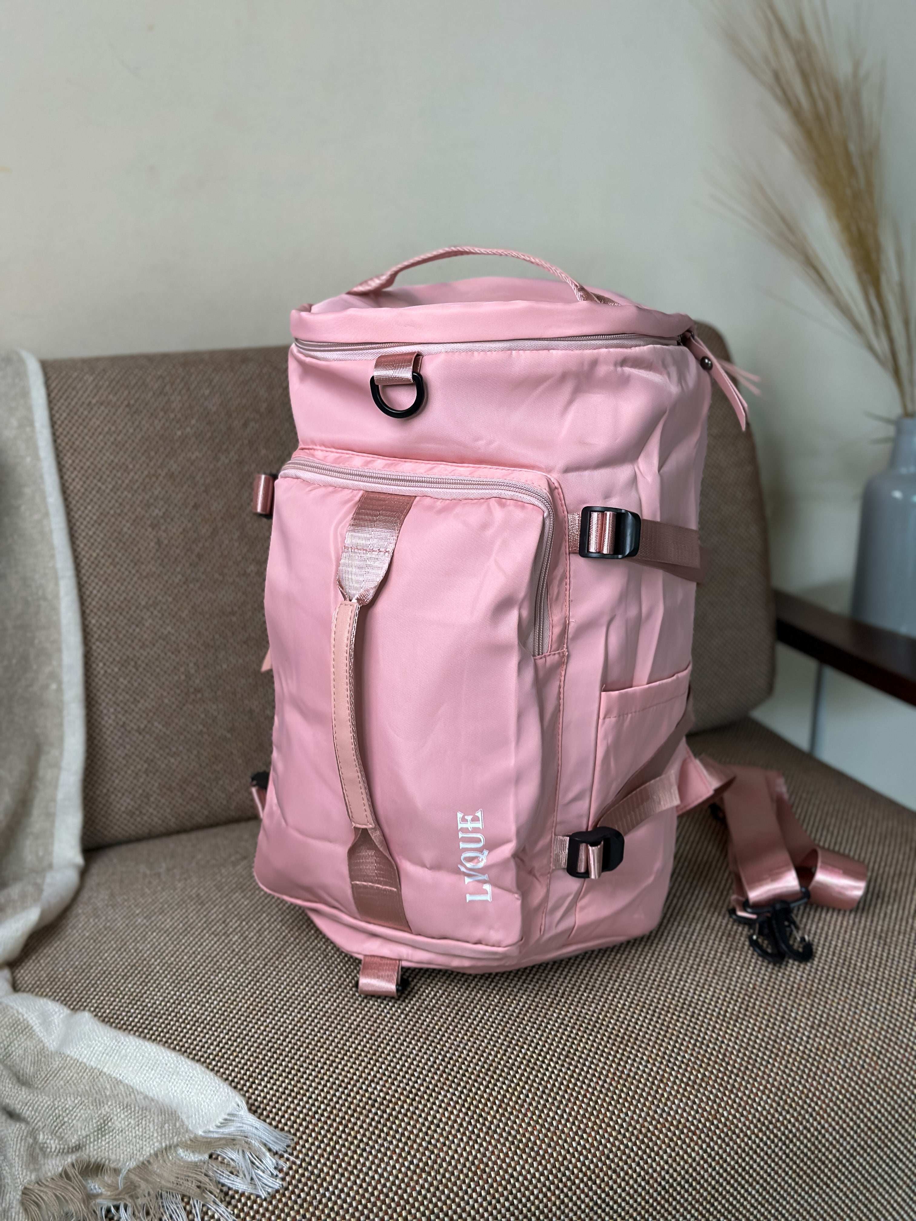 NiceG Sports Pink Cross Body Gym Bag (Unisex)