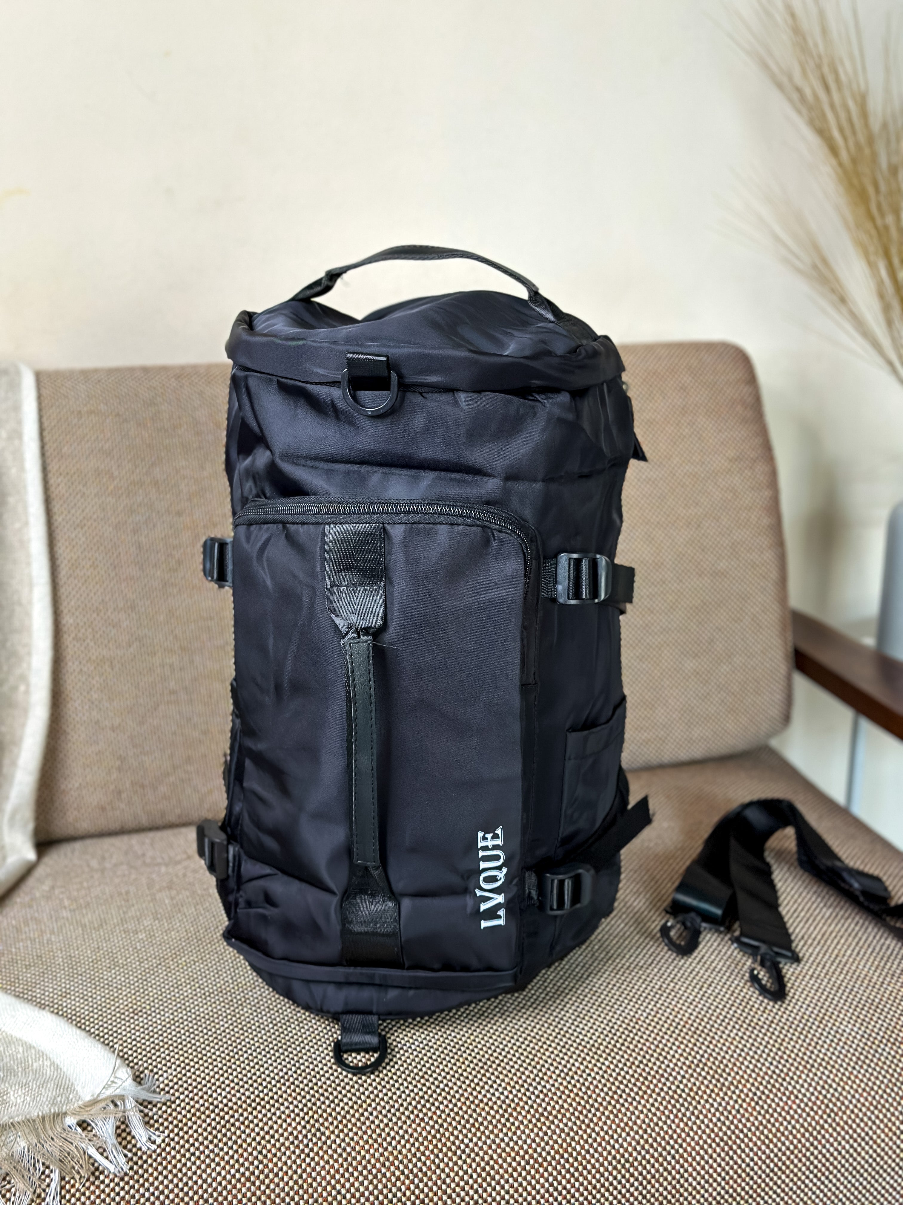 NiceG Sports Black Cross Body Gym Bag (Unisex)